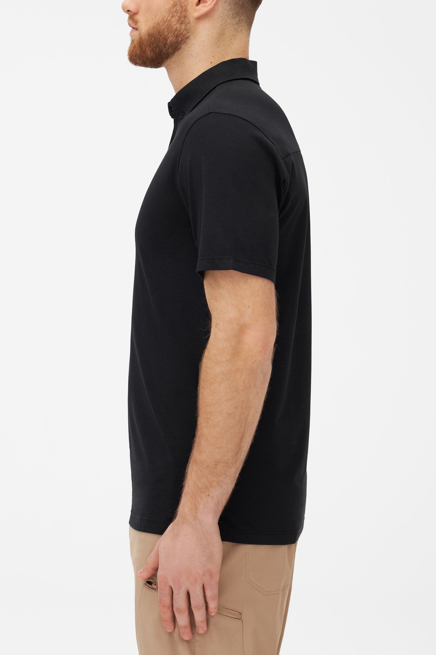 Polo technique respirant en bambou - Homme && GRIS FONCE