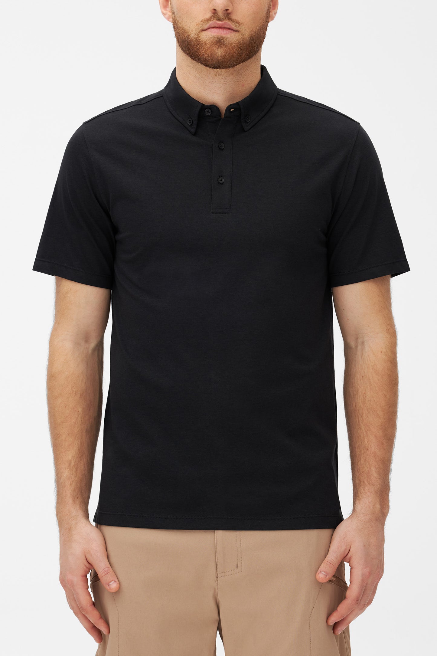 Polo technique respirant en bambou - Homme && GRIS FONCE