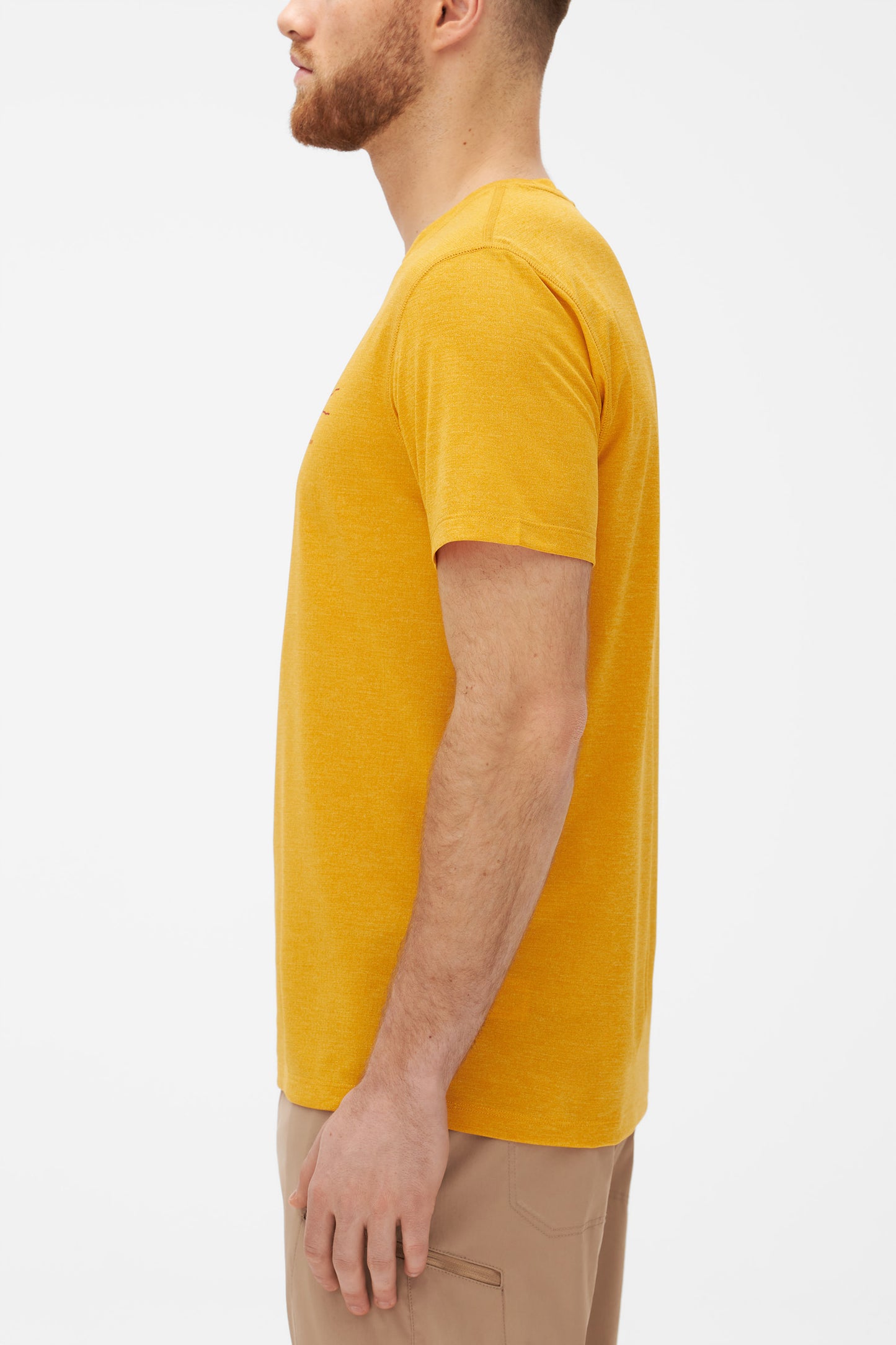 T-shirt sport évacuant l'humidité - Homme && JAUNE/MULTI