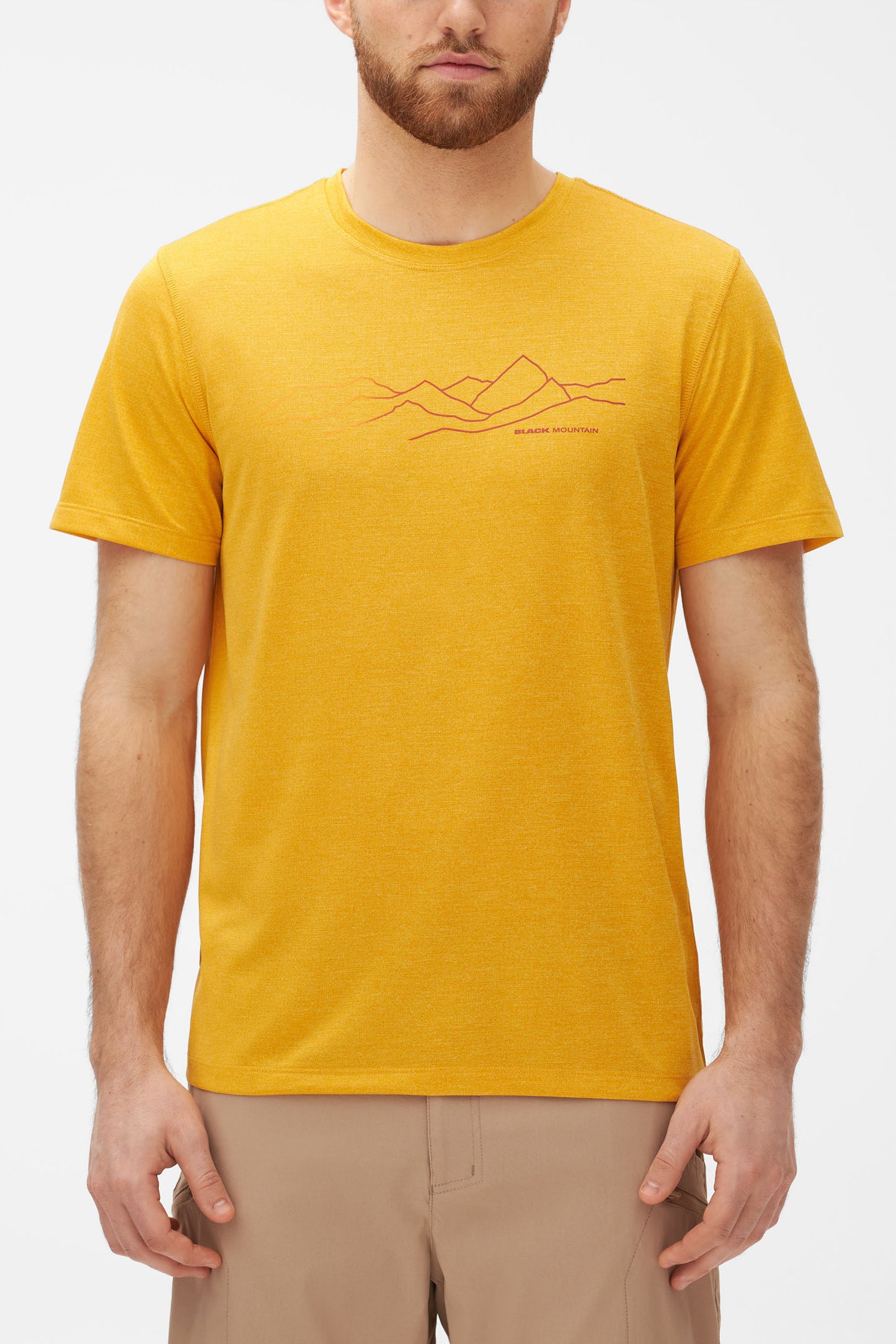 T-shirt sport évacuant l'humidité - Homme && JAUNE/MULTI