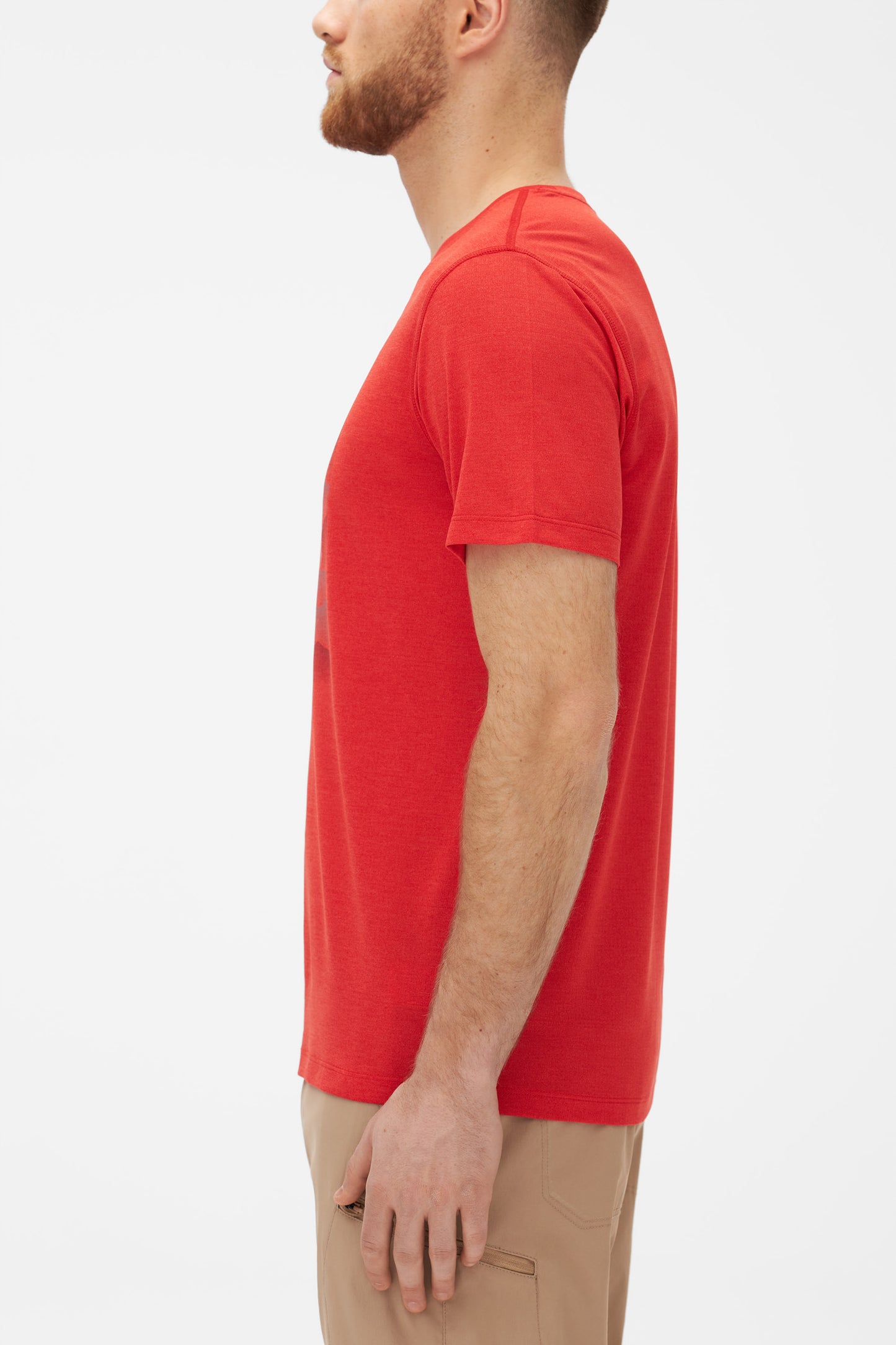 T-shirt sport évacuant l'humidité - Homme && ROUGE MIXTE