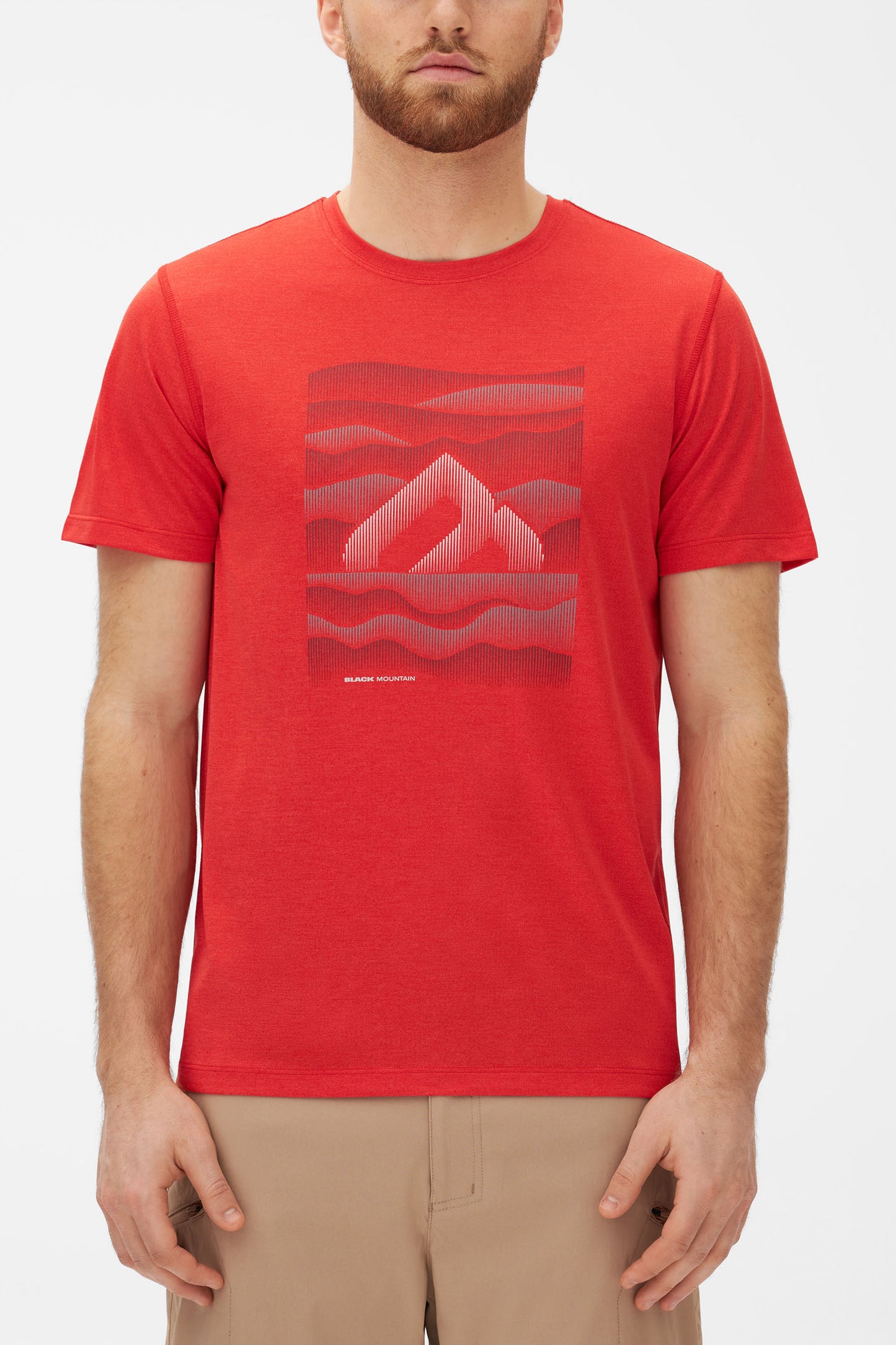 T-shirt sport évacuant l'humidité - Homme && ROUGE MIXTE