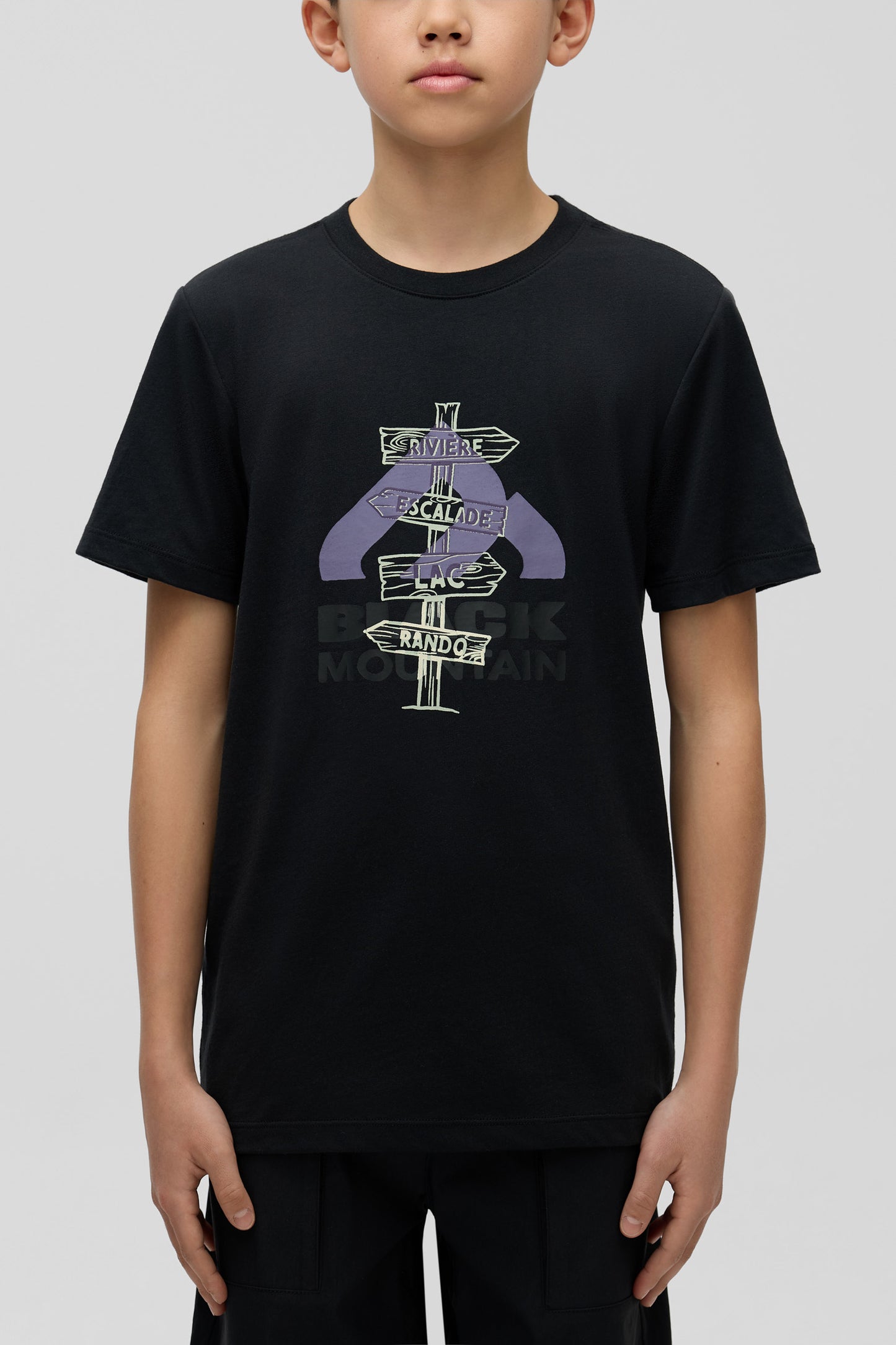 T-shirt sport écoresponsable - Ado garçon && GRIS FONCE