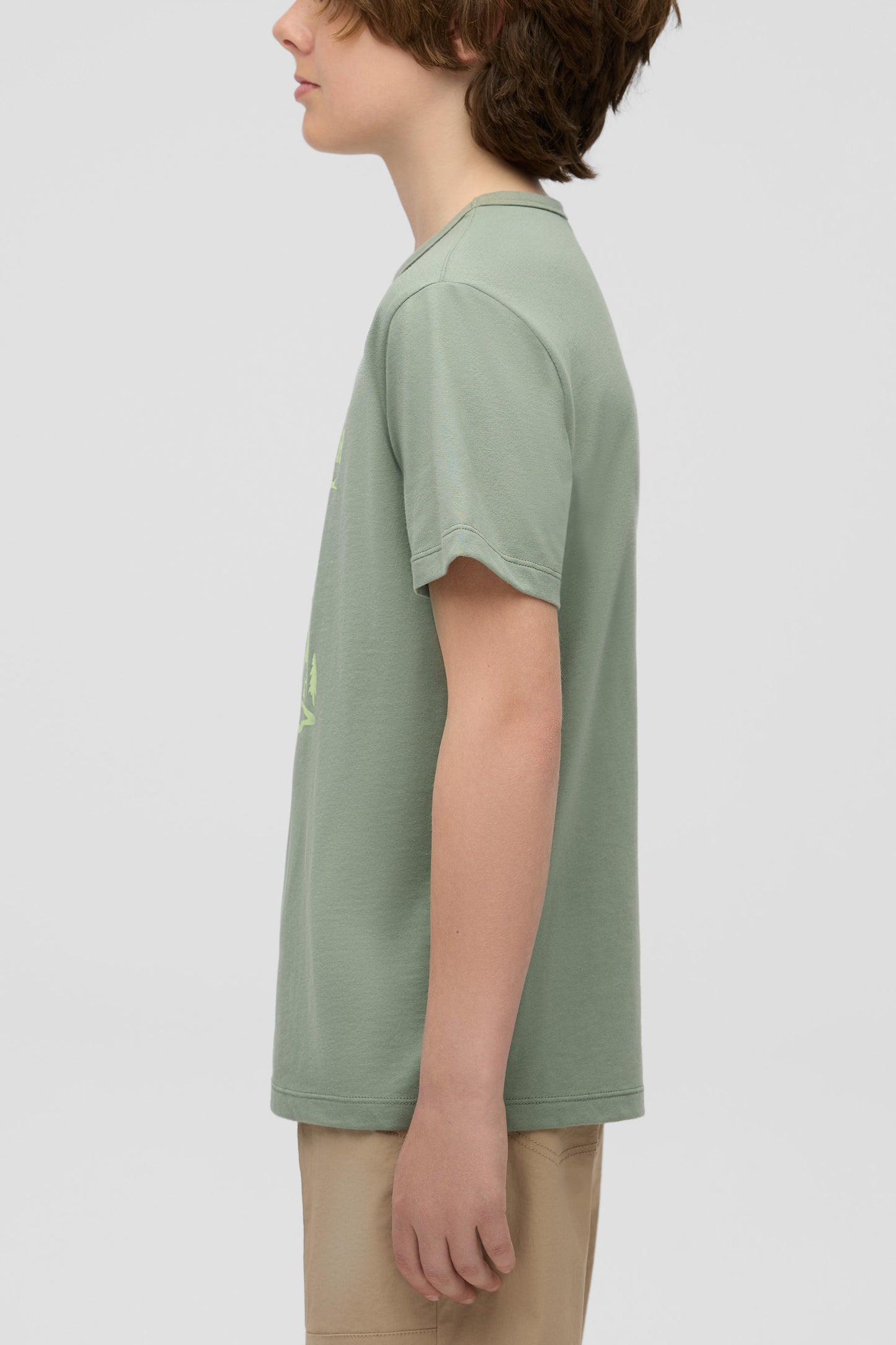 T-shirt sport fait de fibres recyclées - Ado garçon && VERT