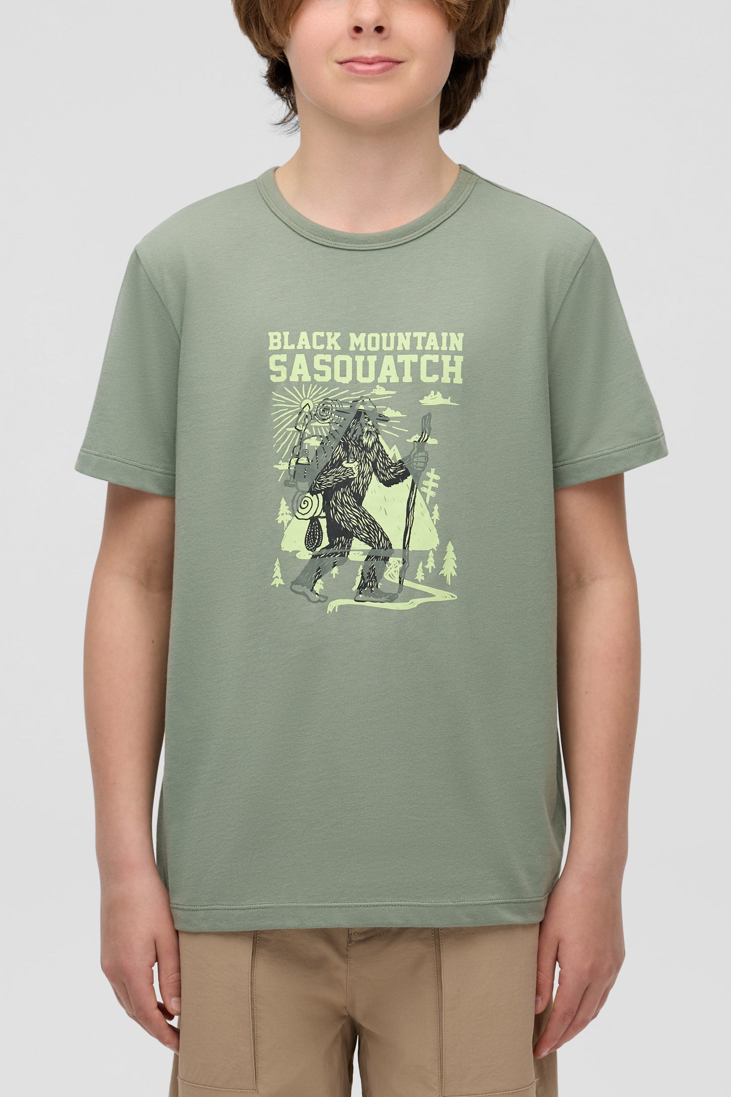 T-shirt sport fait de fibres recyclées - Ado garçon && VERT