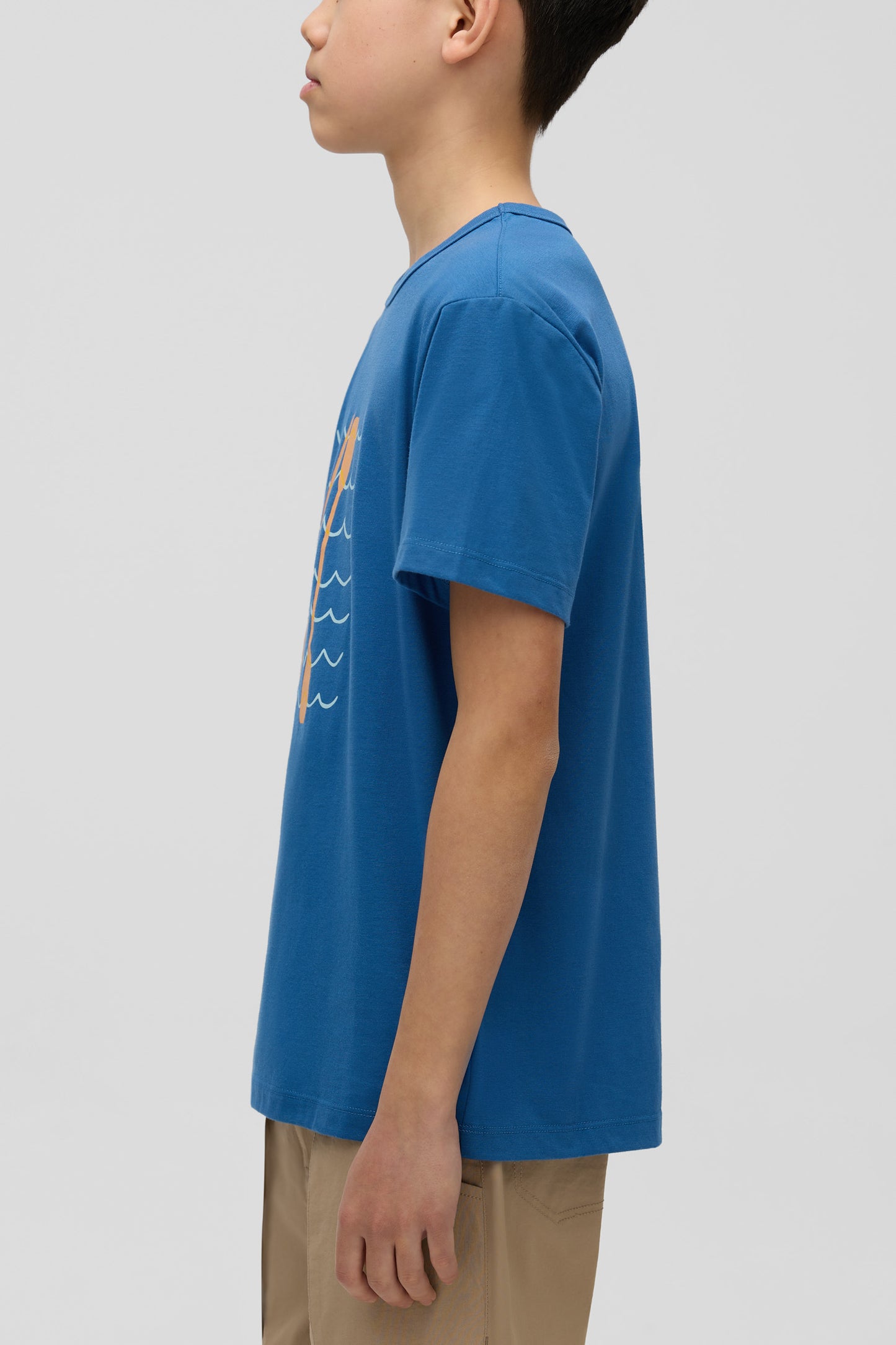 T-shirt sport fait de fibres recyclées - Ado garçon && BLEU