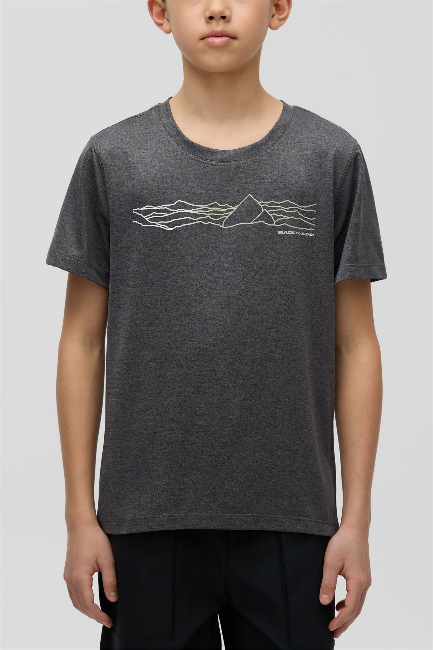 T-shirt sport évacuant l'humidité - Ado garçon && GRIS MIXTE
