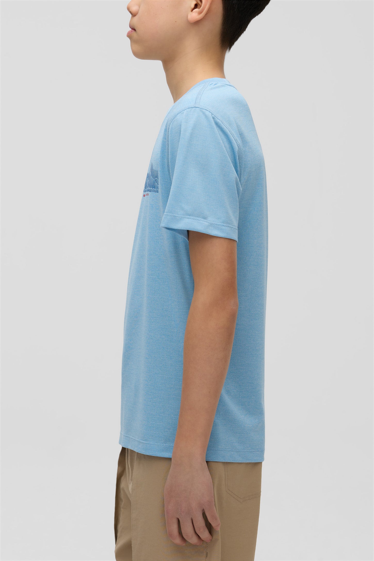 T-shirt technique évacuant l'humidité - Ado garçon && BLEU MIXTE