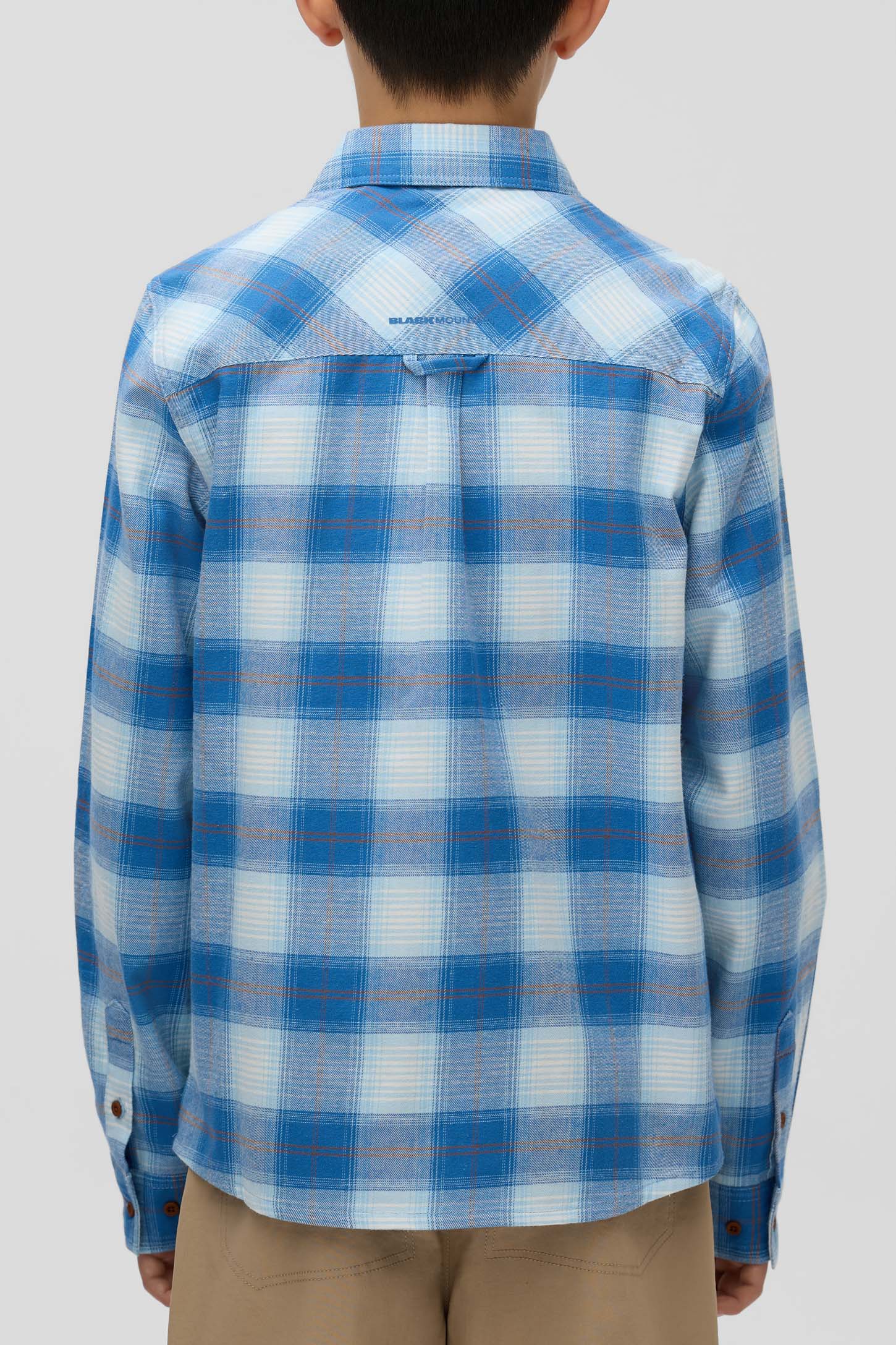 Chemise à carreaux en coton ultradoux - Ado garçon && BLEU MULTI