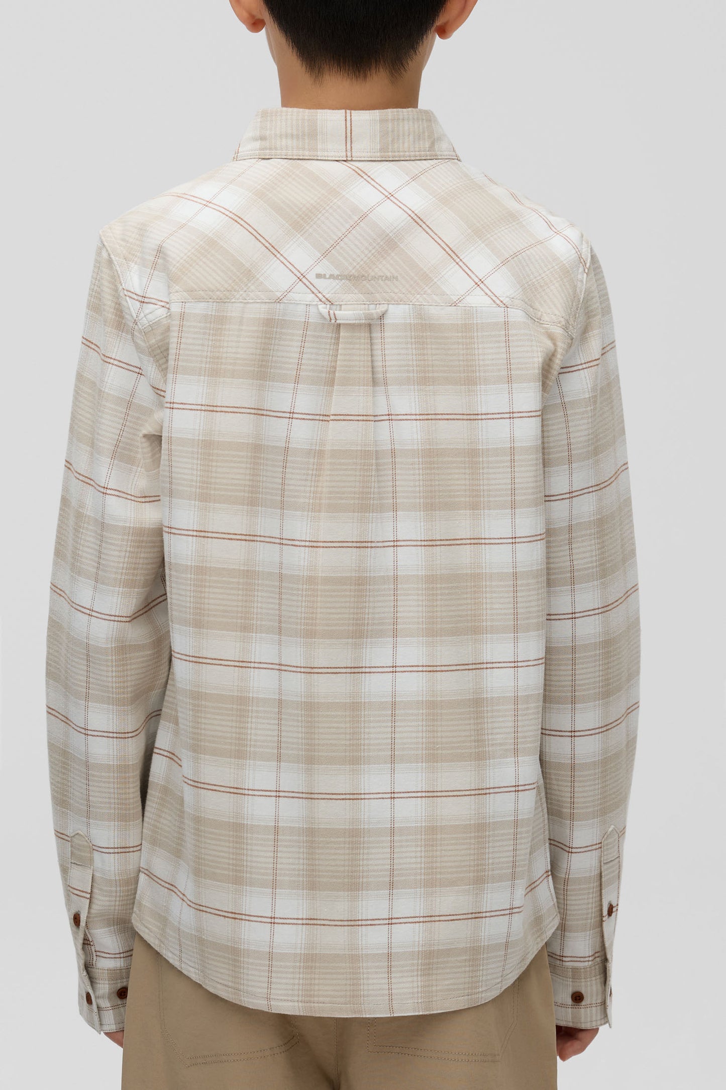 Chemise à carreaux en coton ultradoux - Ado garçon && BEIGE/MULTI