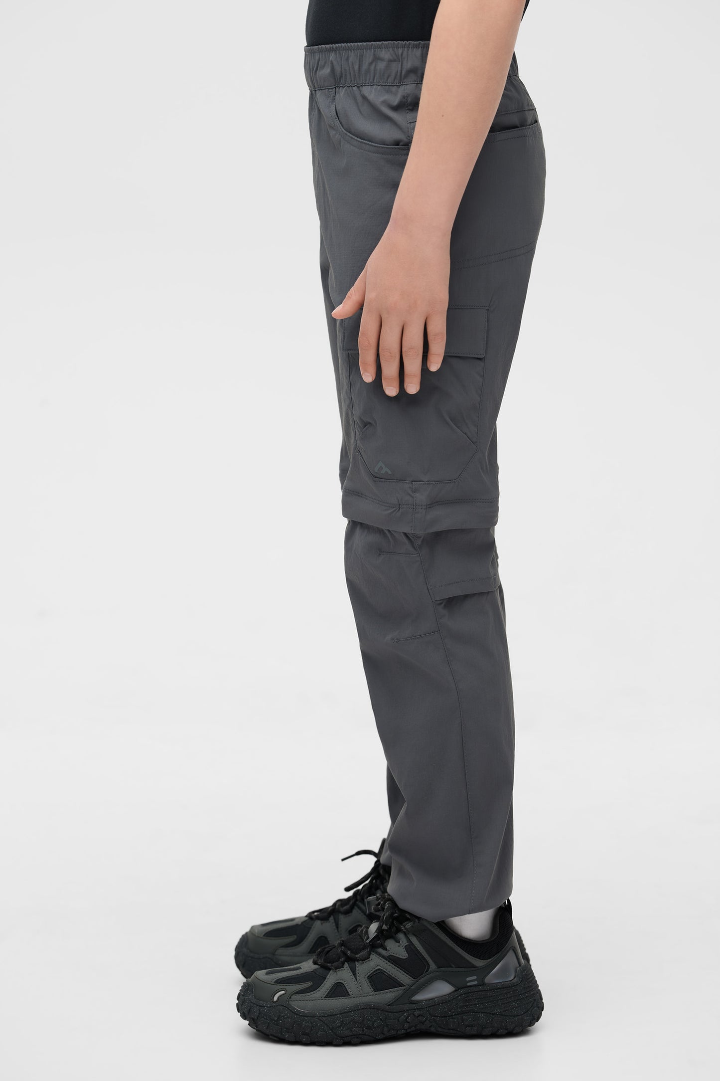 Pantalon cargo convertible à séchage rapide - Ado garçon && GRIS FONCE