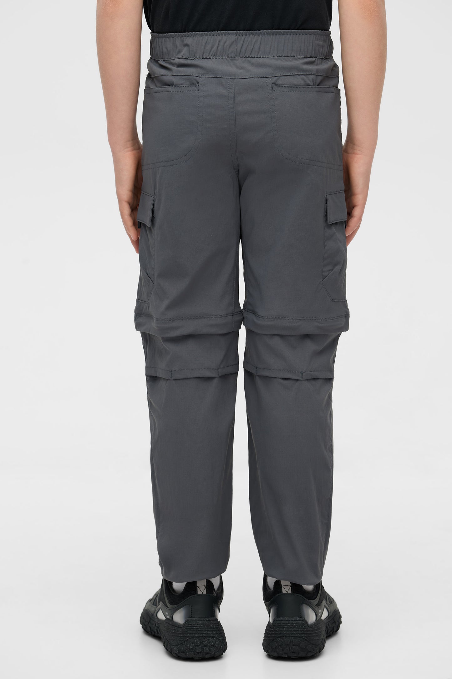 Pantalon cargo convertible à séchage rapide - Ado garçon && GRIS FONCE
