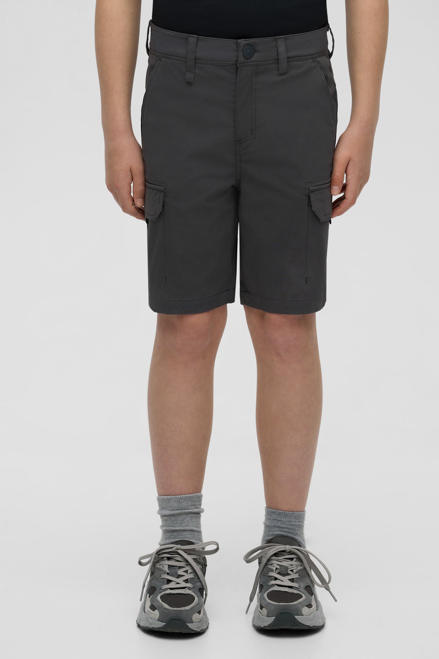 Short technique ultraextensible - Ado garçon && GRIS FONCE