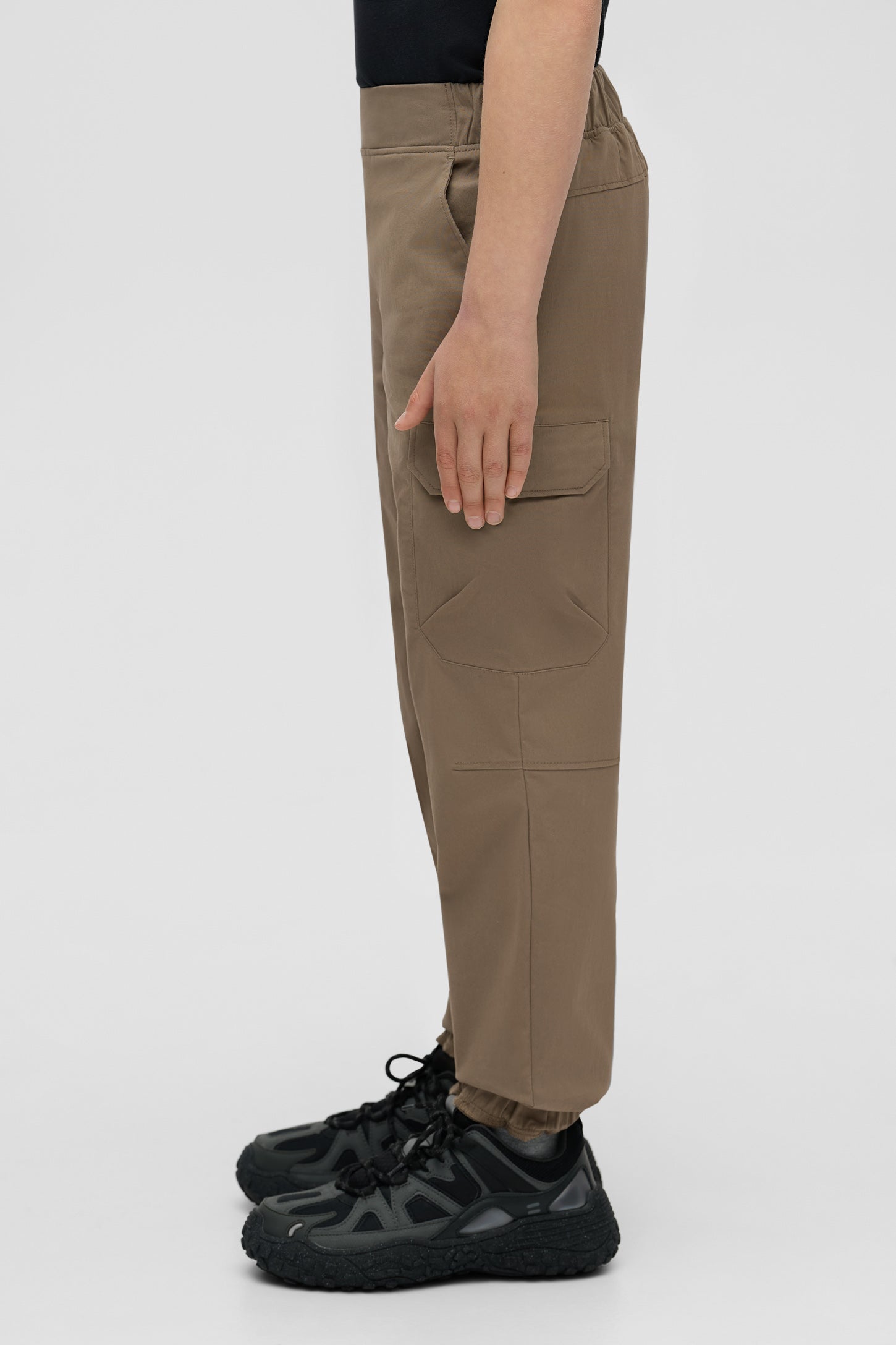 Pantalon jogger cargo ultraextensible - Ado garçon && BRUN