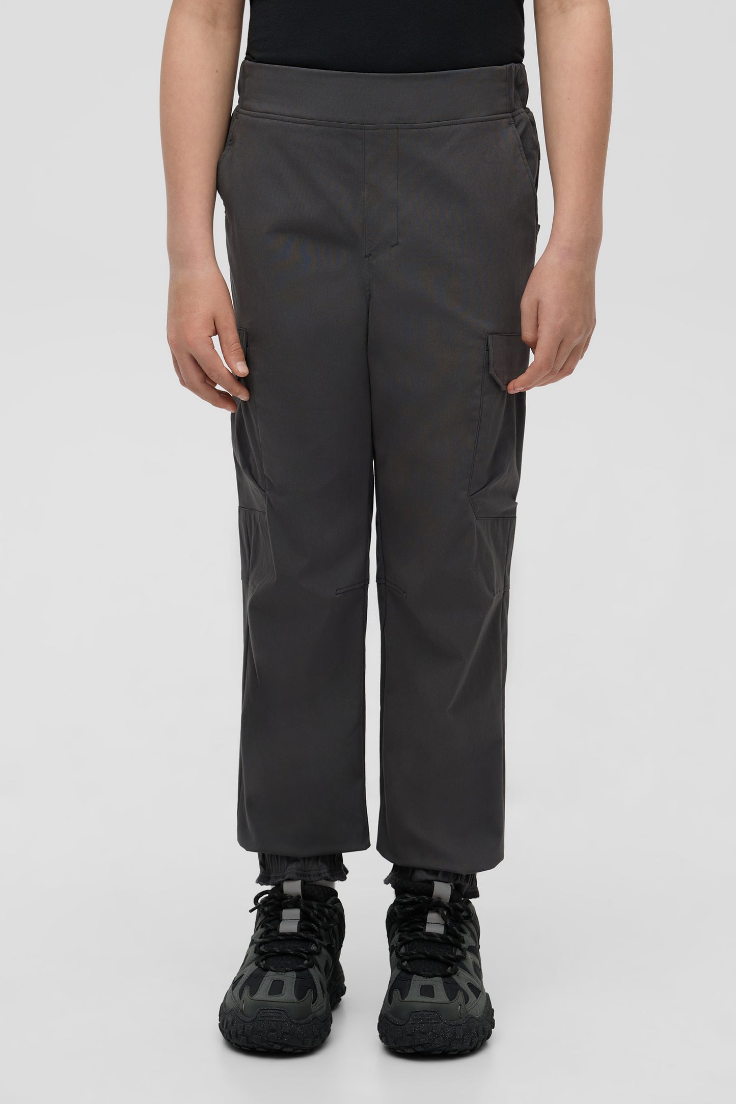 Pantalon jogger cargo ultraextensible - Ado garçon && GRIS FONCE