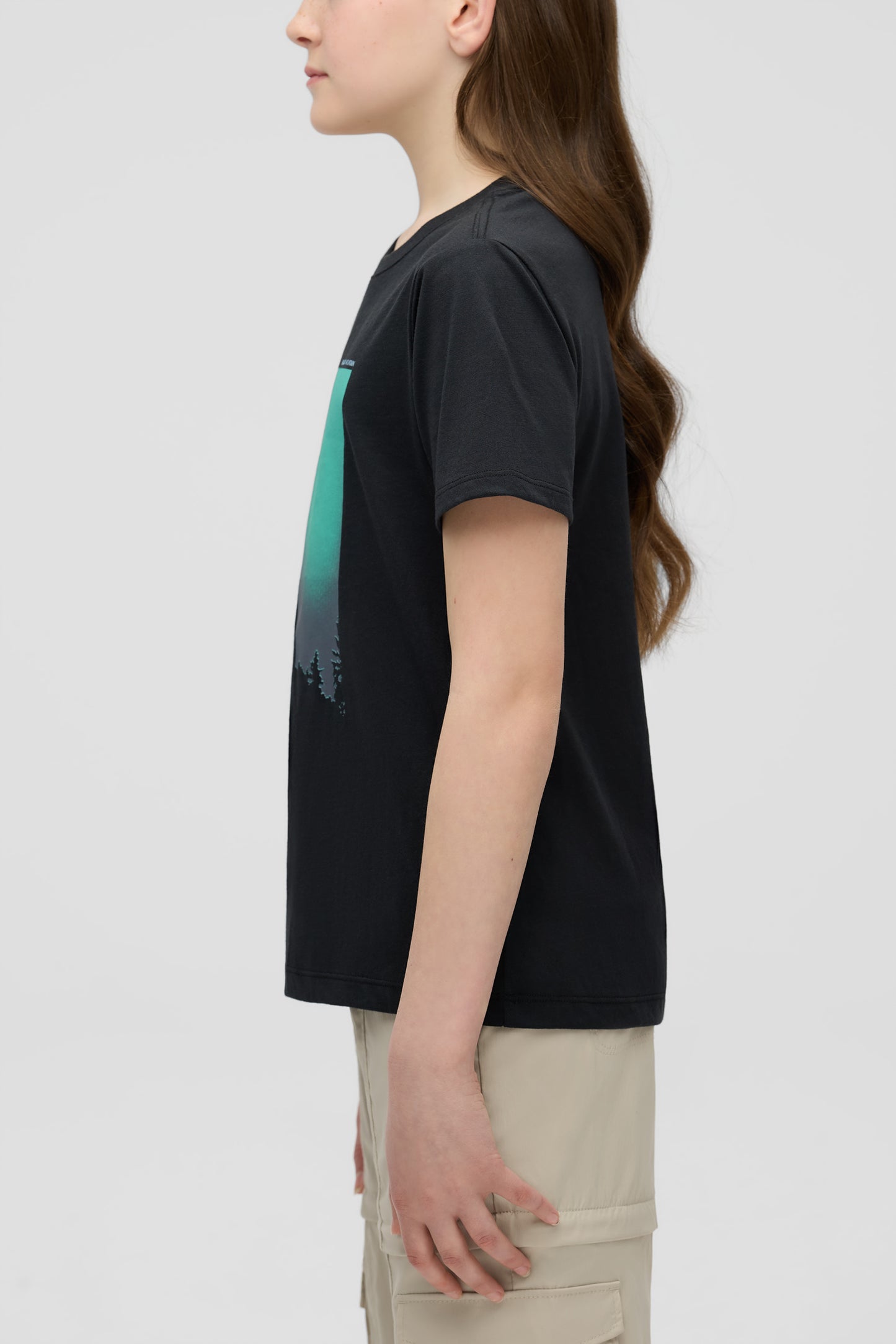 T-shirt doux écoresponsable - Ado fille && GRIS FONCE
