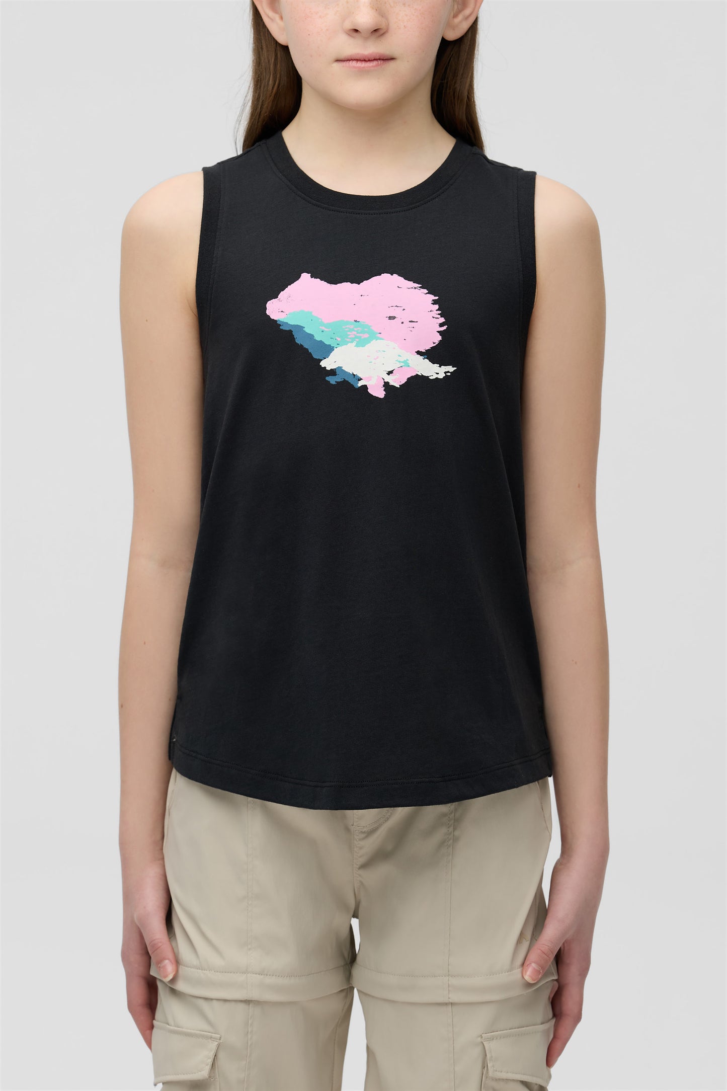 Camisole douce écoresponsable - Ado fille && GRIS FONCE