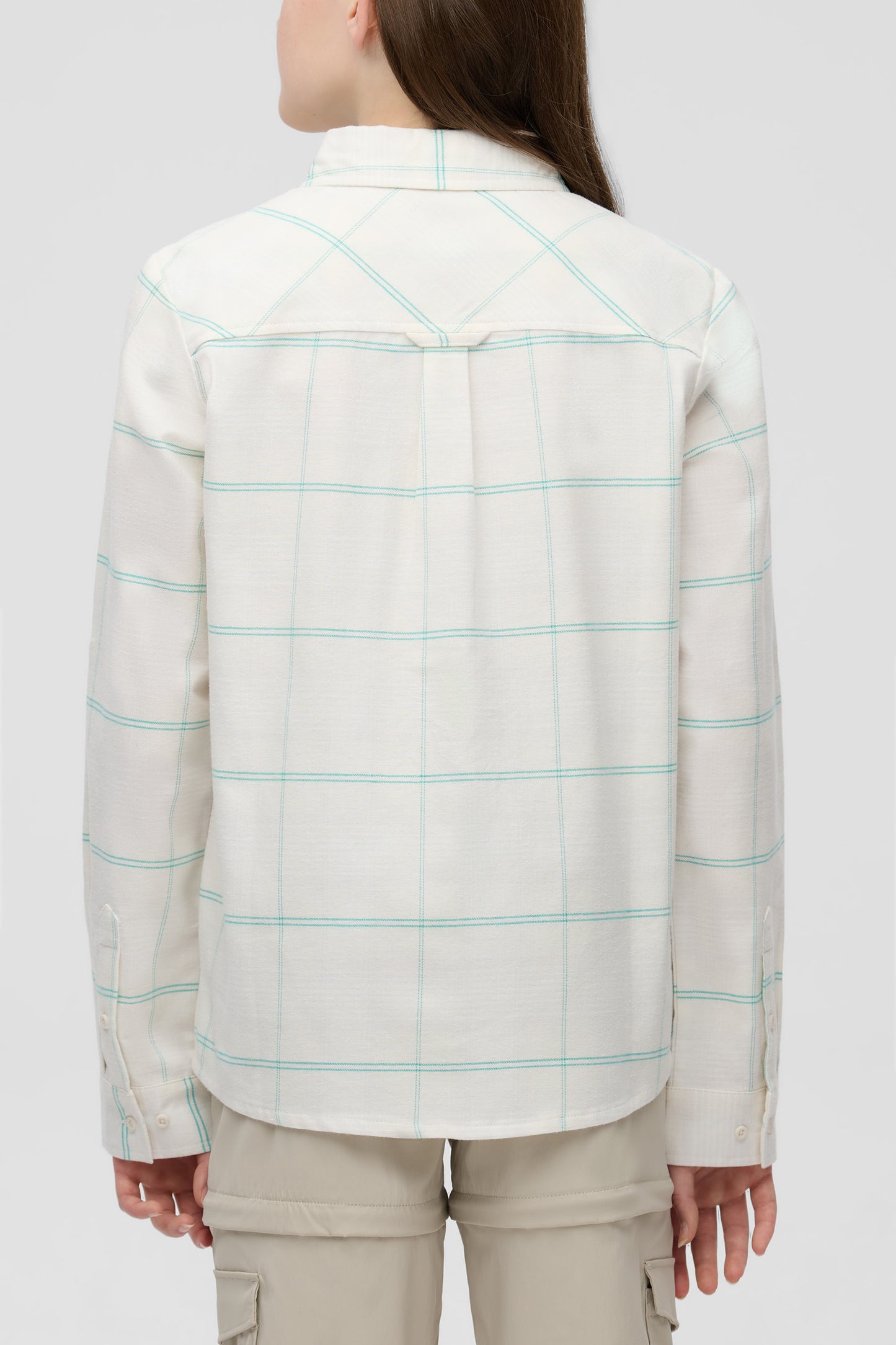 Chemise à carreaux en coton ultradoux - Ado fille && BLANC MULTI