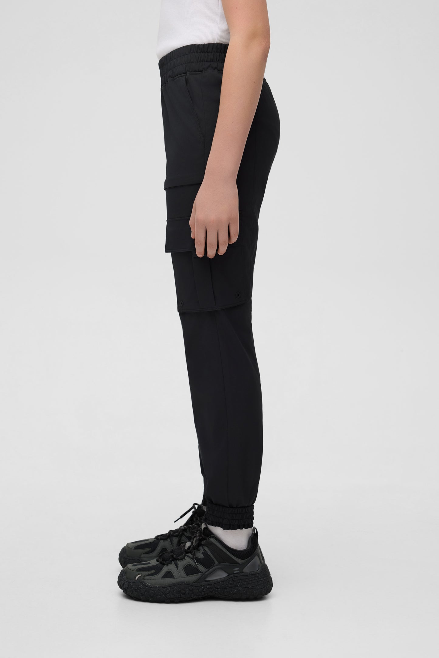 Pantalon cargo technique à séchage rapide - Ado fille && GRIS FONCE