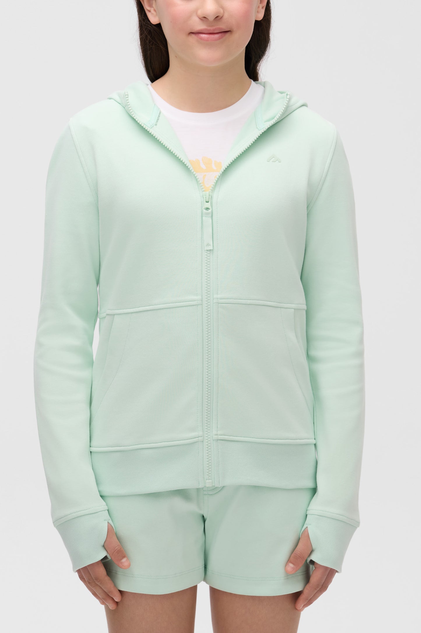 Veste sport à capuchon - Ado fille && VERT