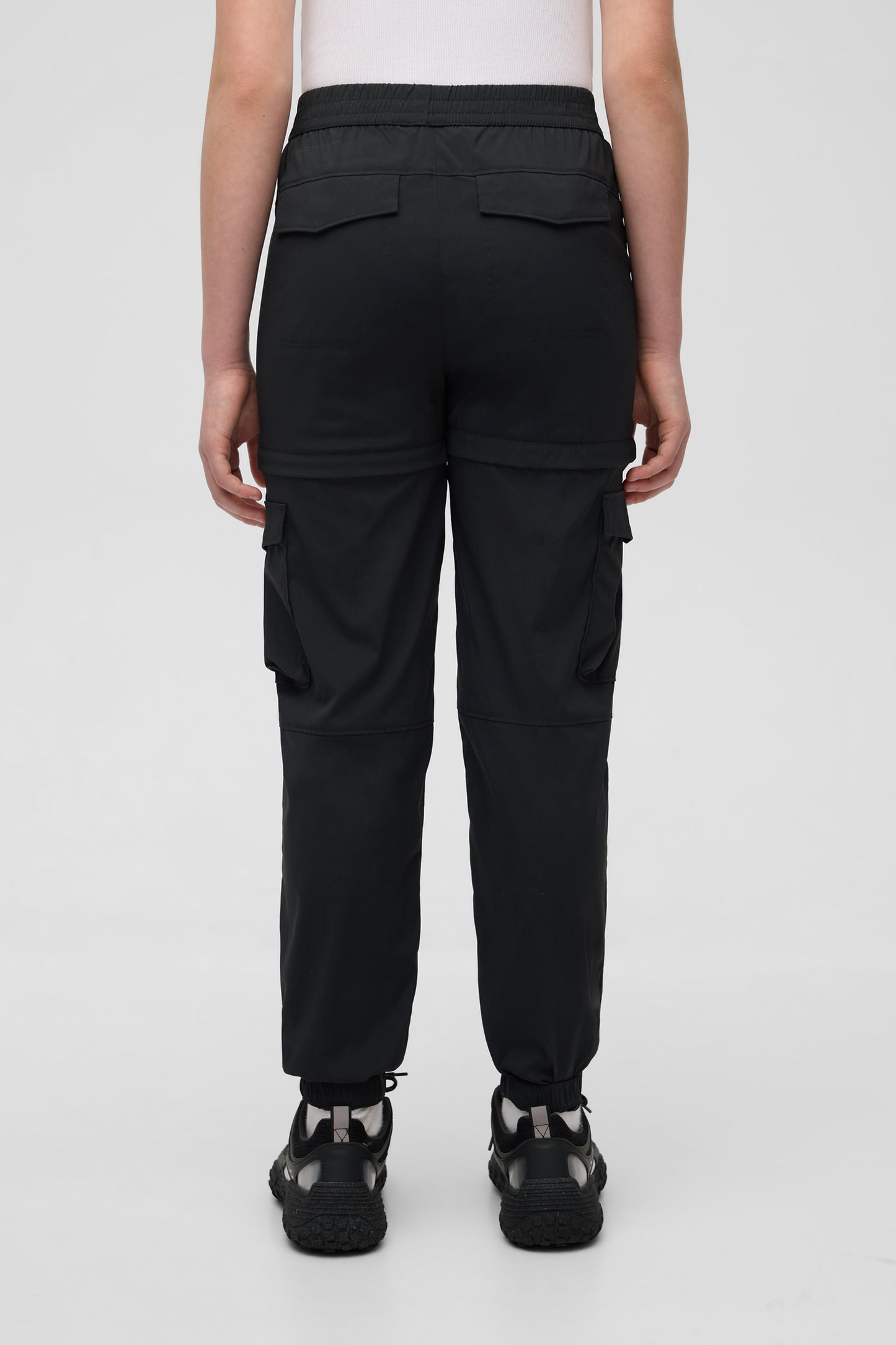 Pantalon cargo convertible antifroissement - Ado fille && GRIS FONCE