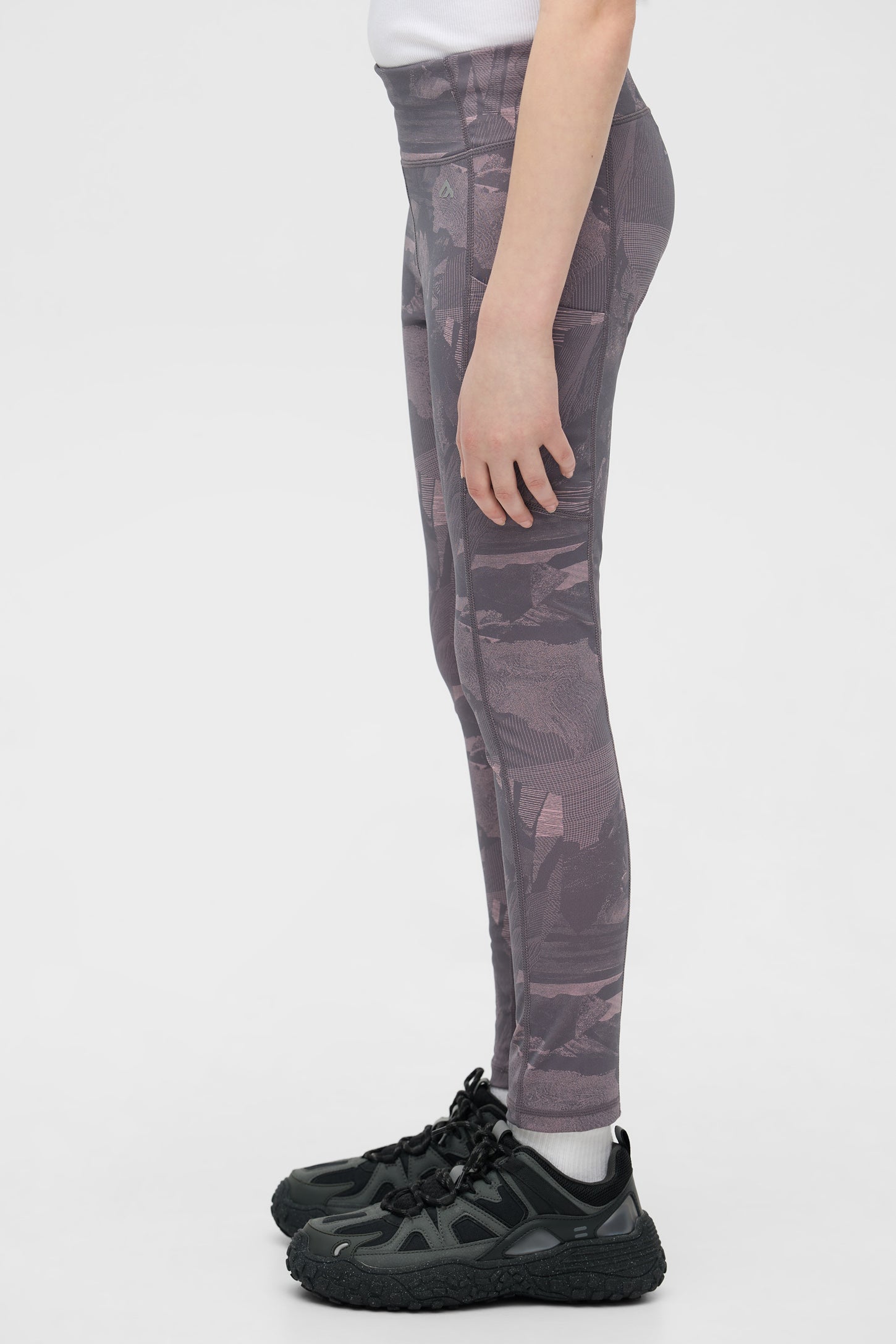Legging antimicrobien à compression élevée - Ado fille && GRIS MULTI