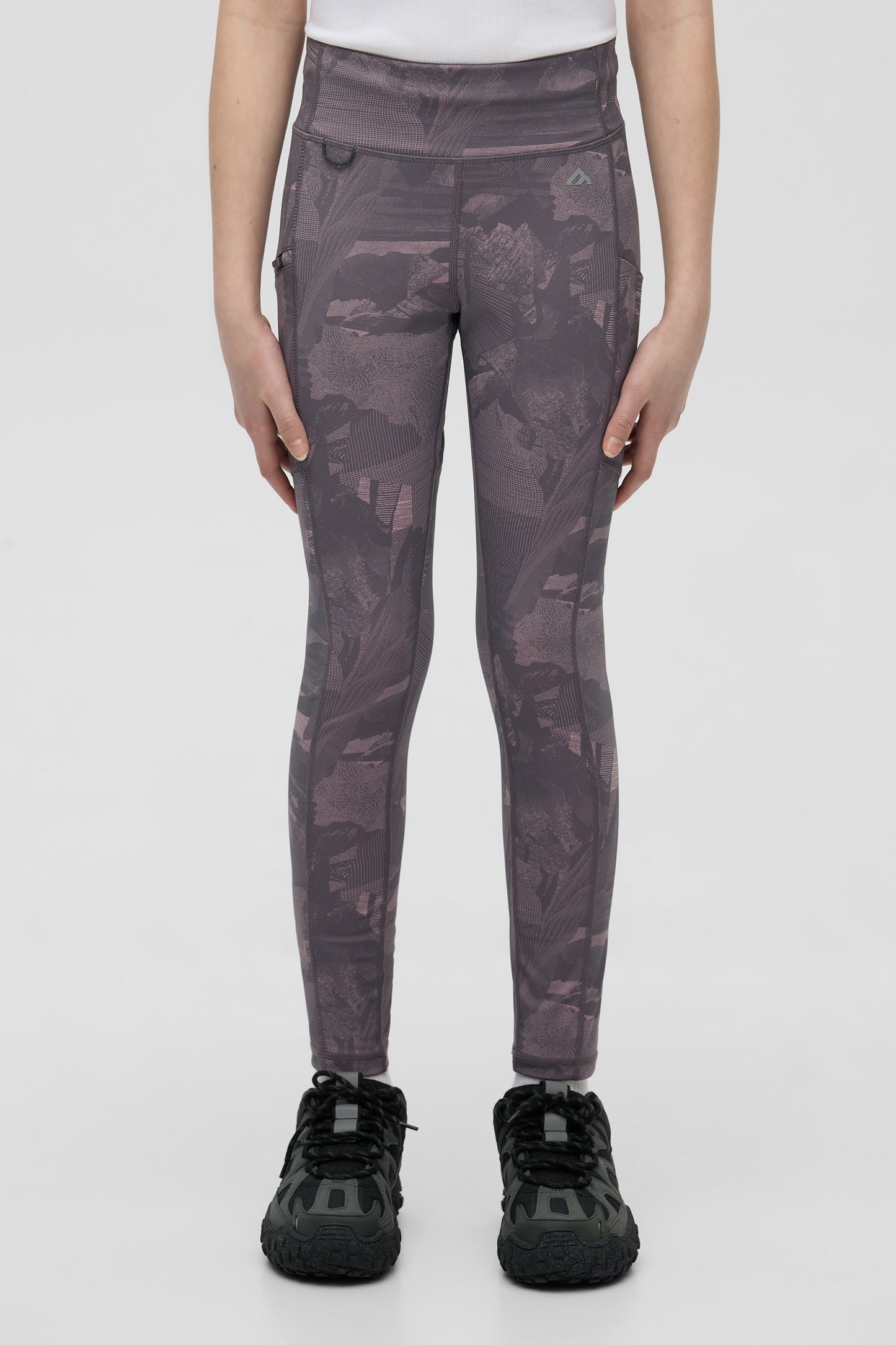Legging antimicrobien à compression élevée - Ado fille && GRIS MULTI