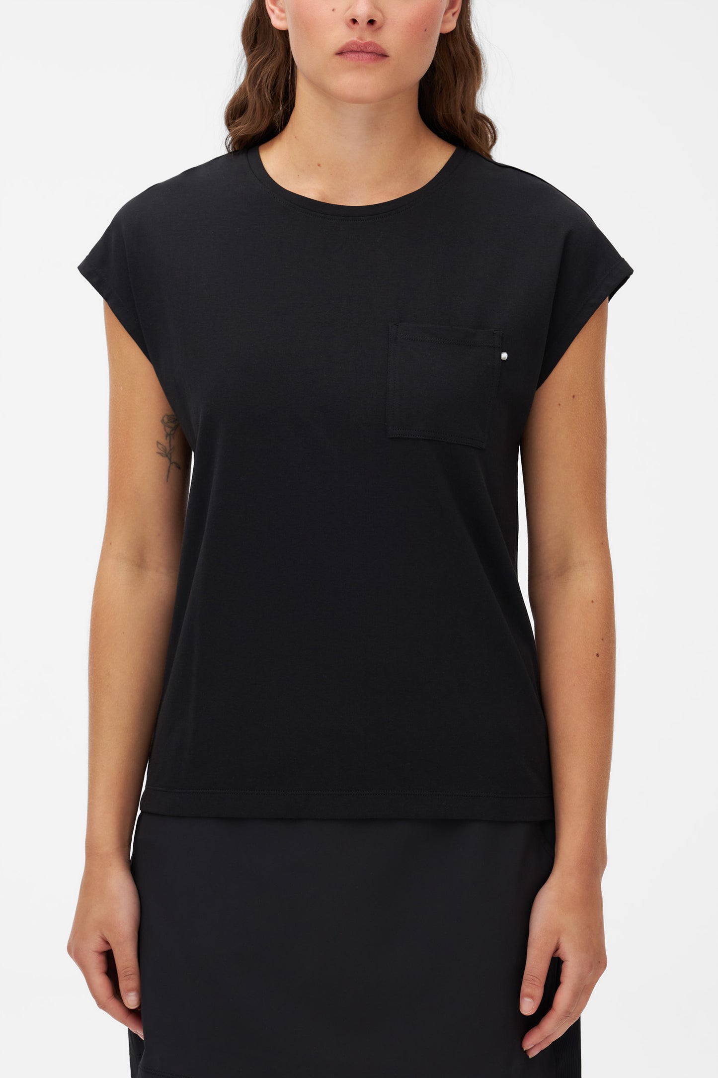 T-shirt technique à séchage rapide - Femme && GRIS FONCE