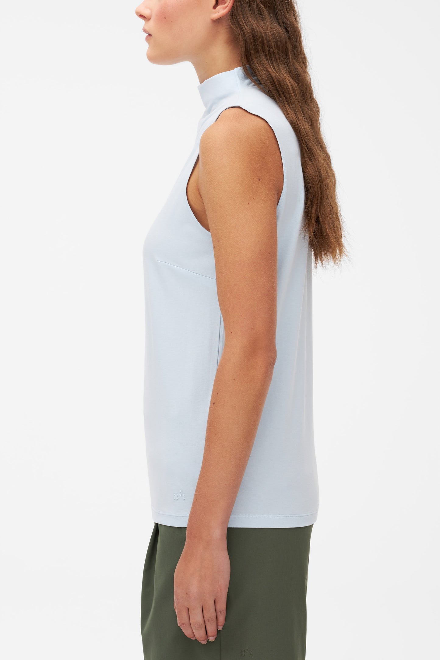 Camisole à col montant à séchage rapide - Femme && BLEU PALE