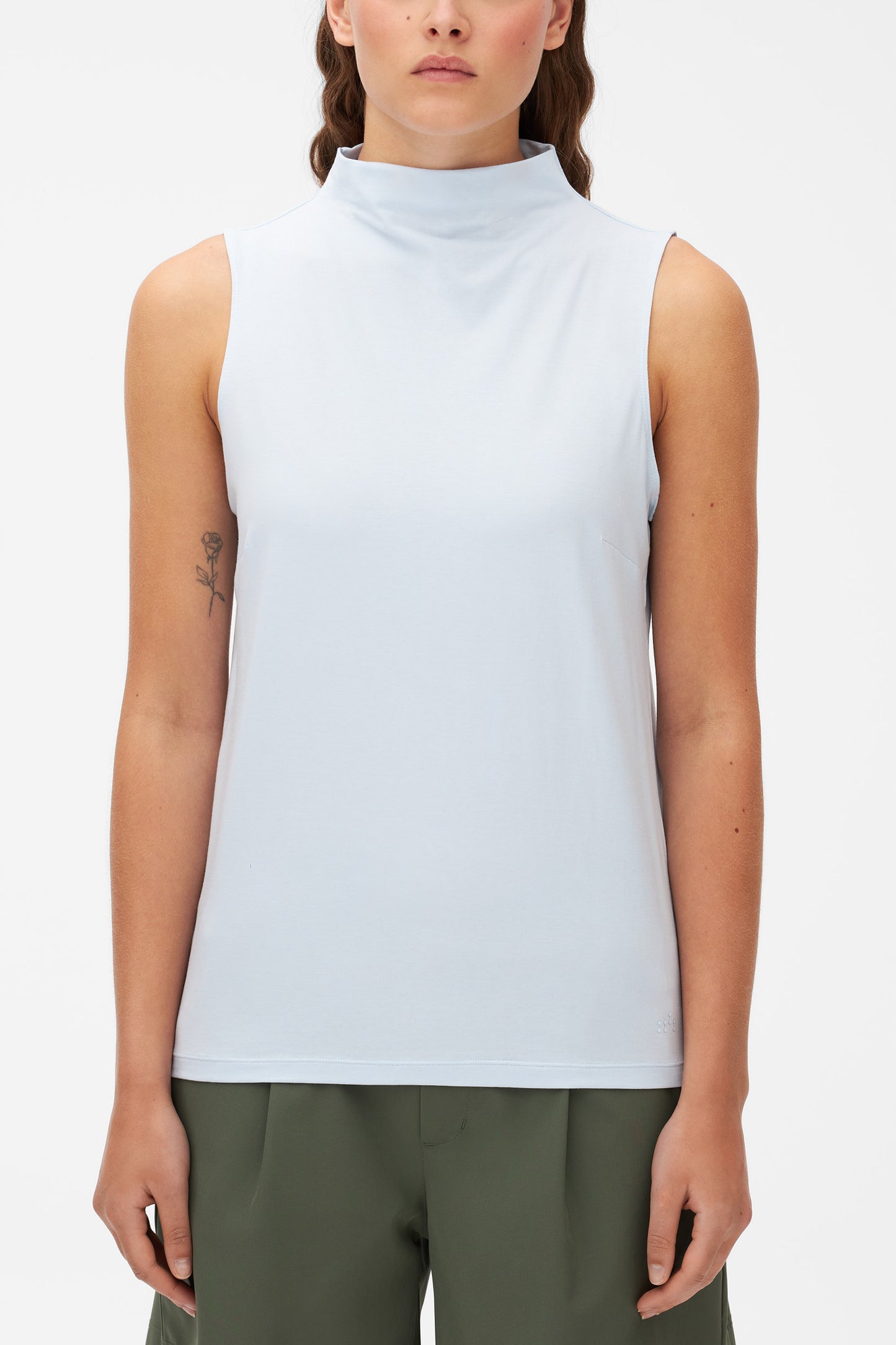 Camisole à col montant à séchage rapide - Femme && BLEU PALE