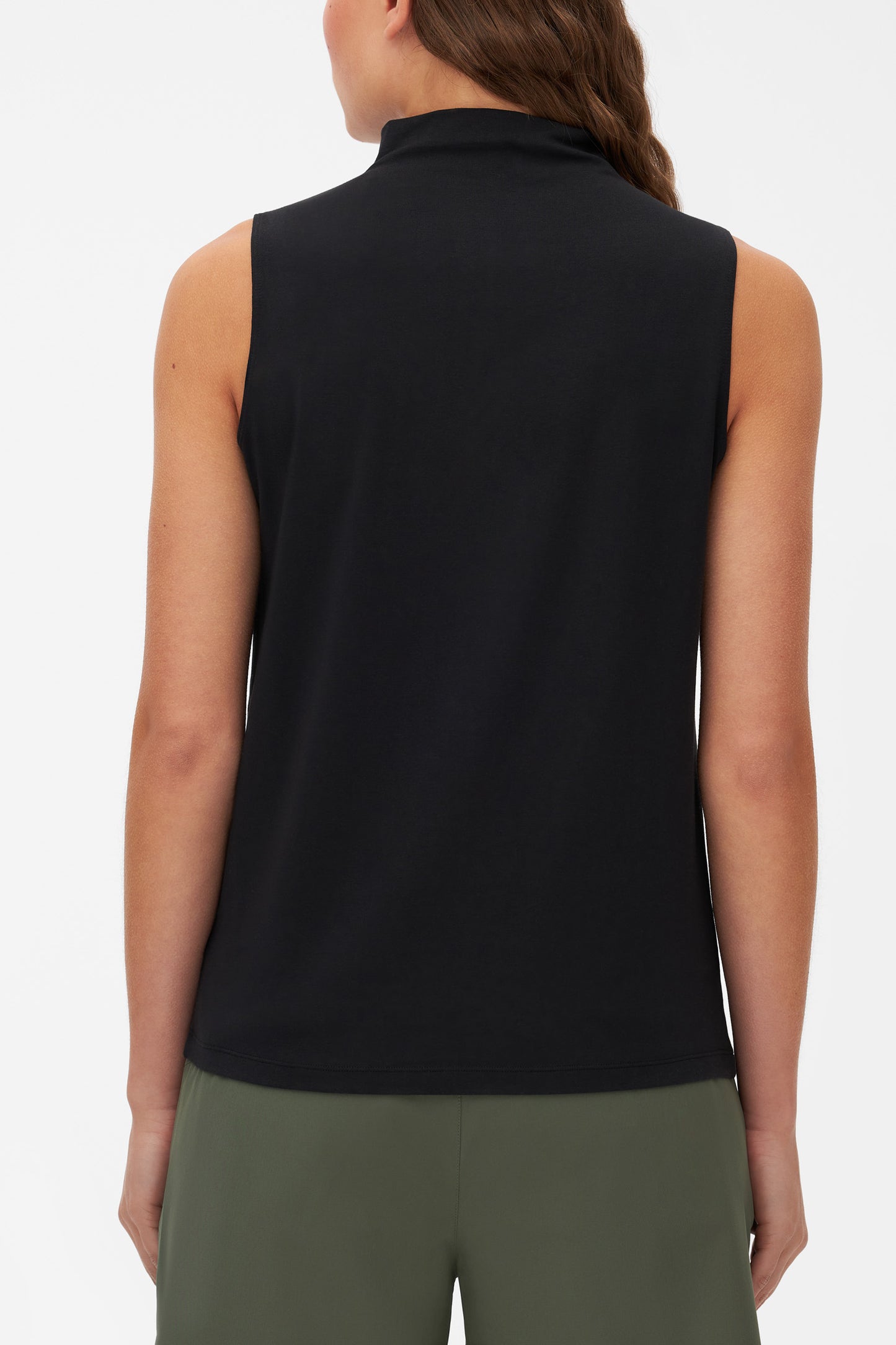 Camisole à col montant à séchage rapide - Femme && GRIS FONCE