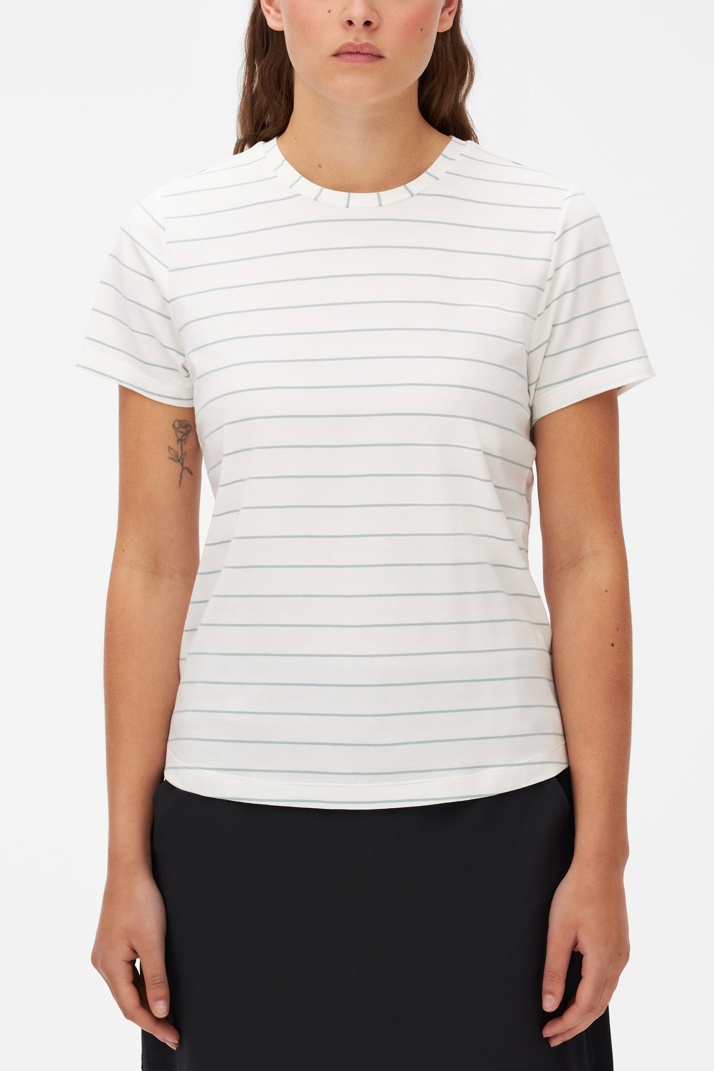 T-shirt léger évacuant l'humidité - Femme && BLANC MULTI