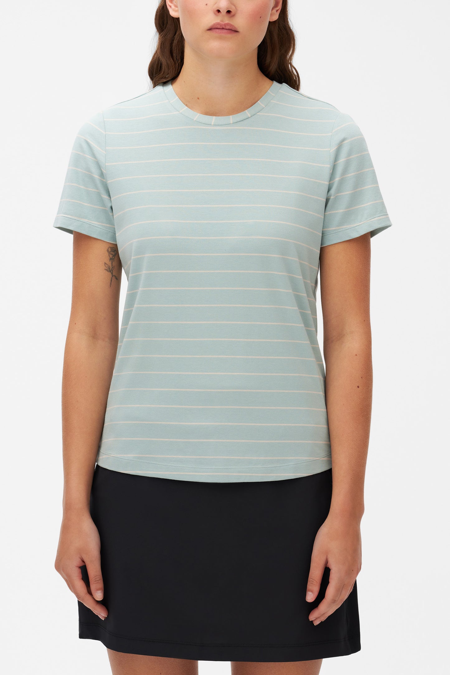 T-shirt léger évacuant l'humidité - Femme && VERT/MULTI