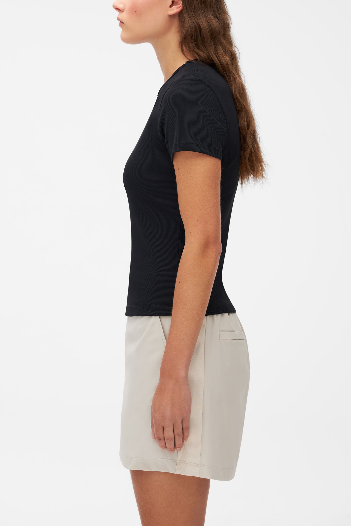 T-shirt essentiel ultraextensible && GRIS FONCE