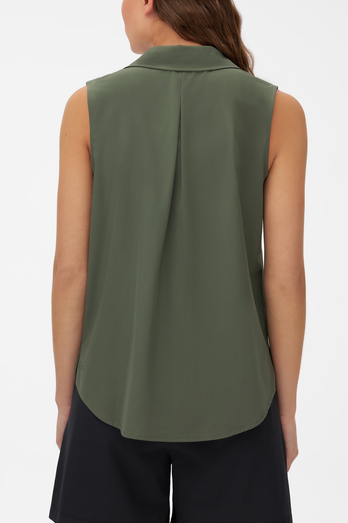 Chemise sans manches antifroissement - Femme && VERT