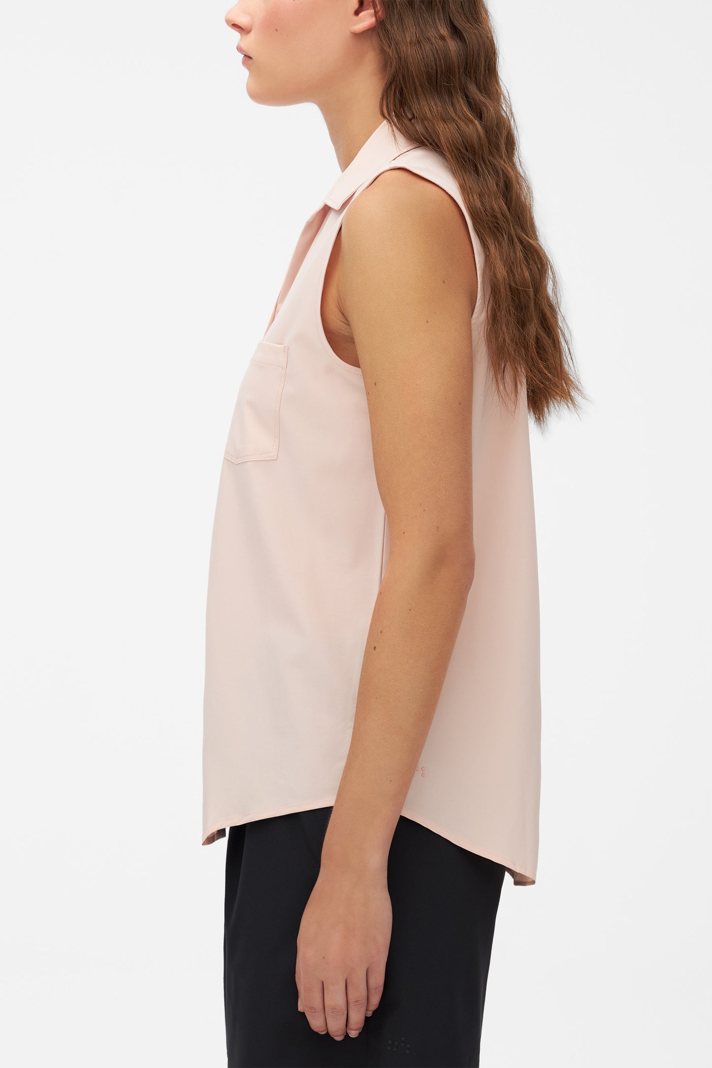 Chemise sans manches antifroissement - Femme && ROSE