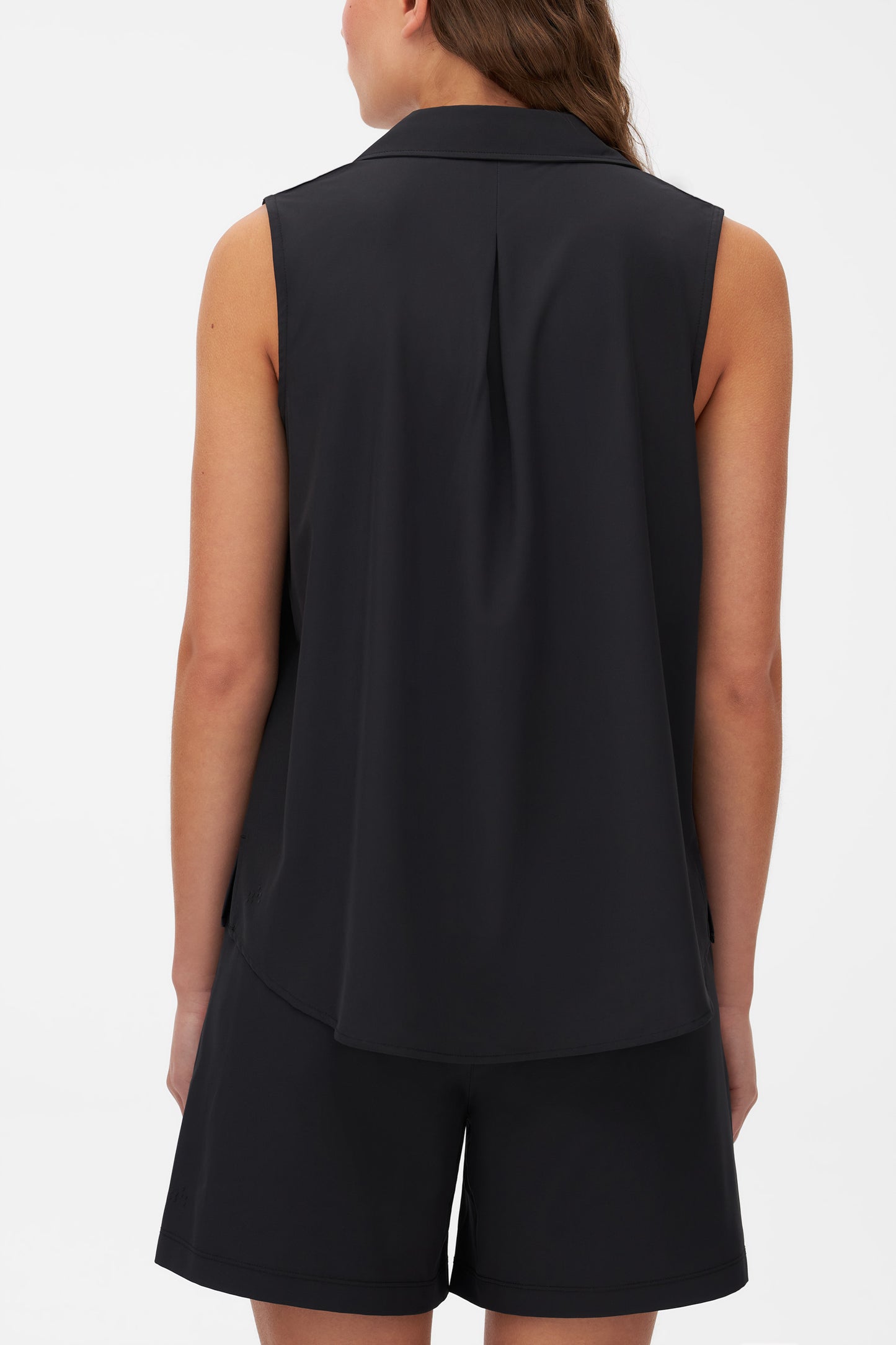 Chemise sans manches antifroissement - Femme && GRIS FONCE