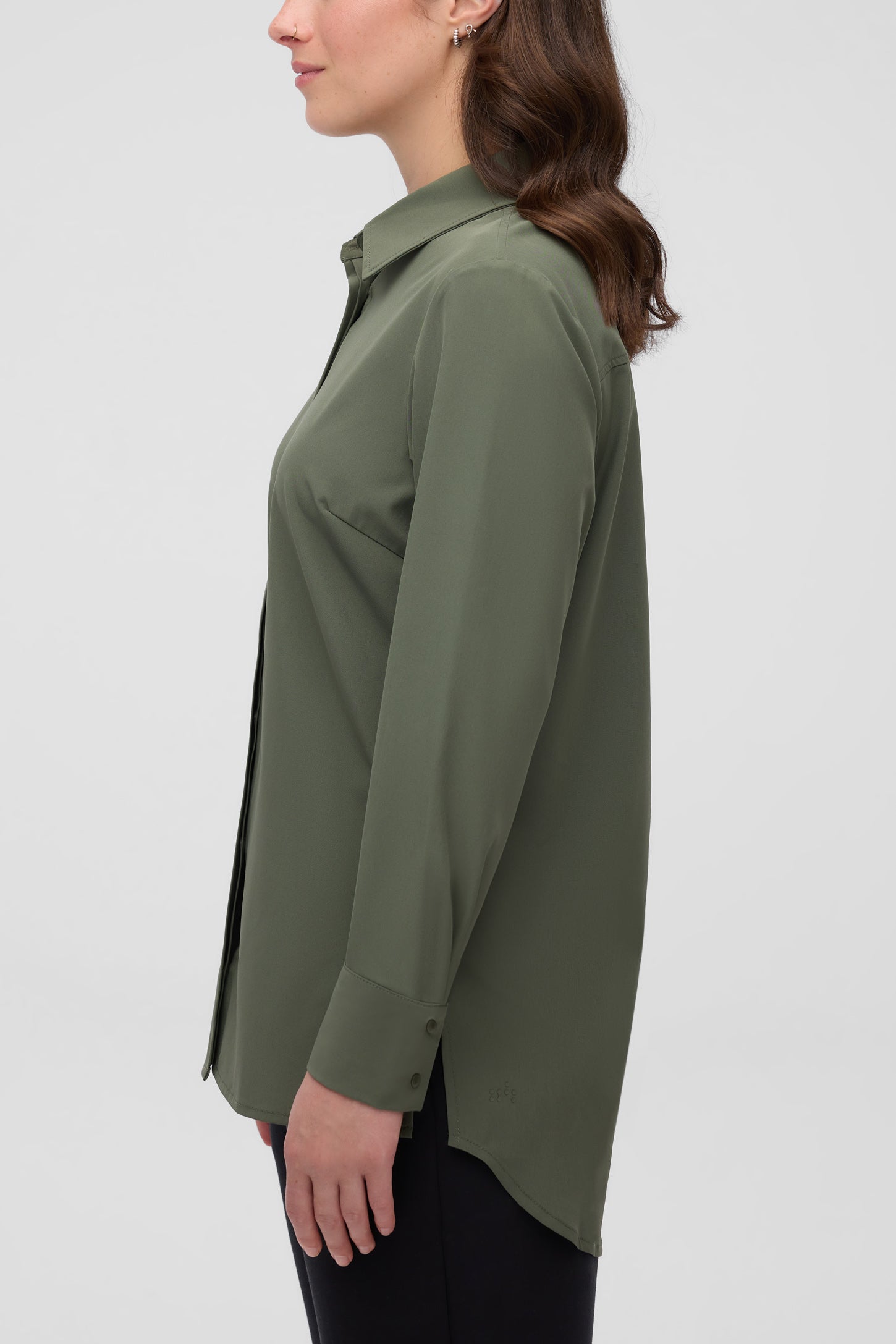 Chemise à séchage rapide antifroissement - Femme && VERT
