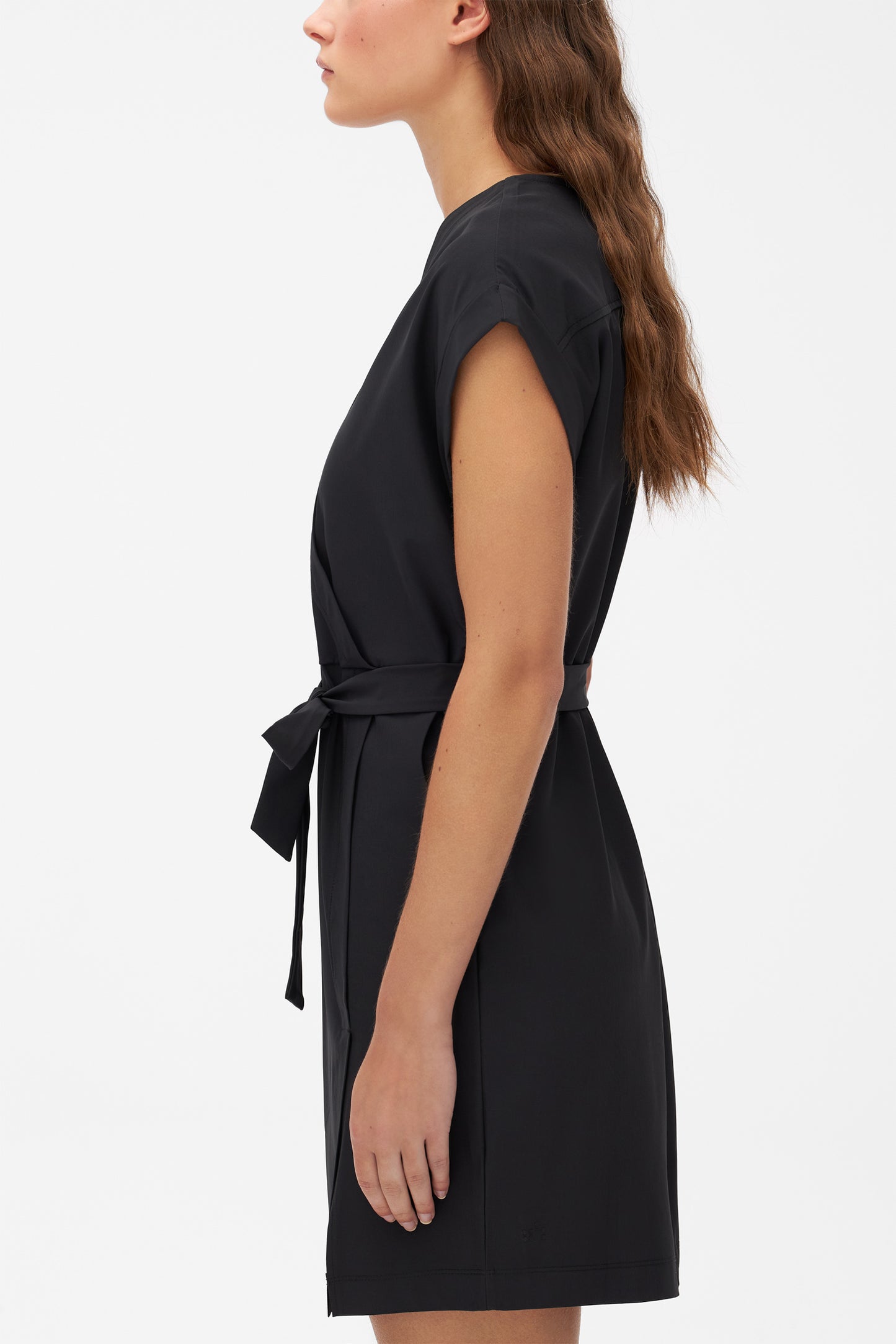 Robe cache-cœur à séchage rapide - Femme && GRIS FONCE
