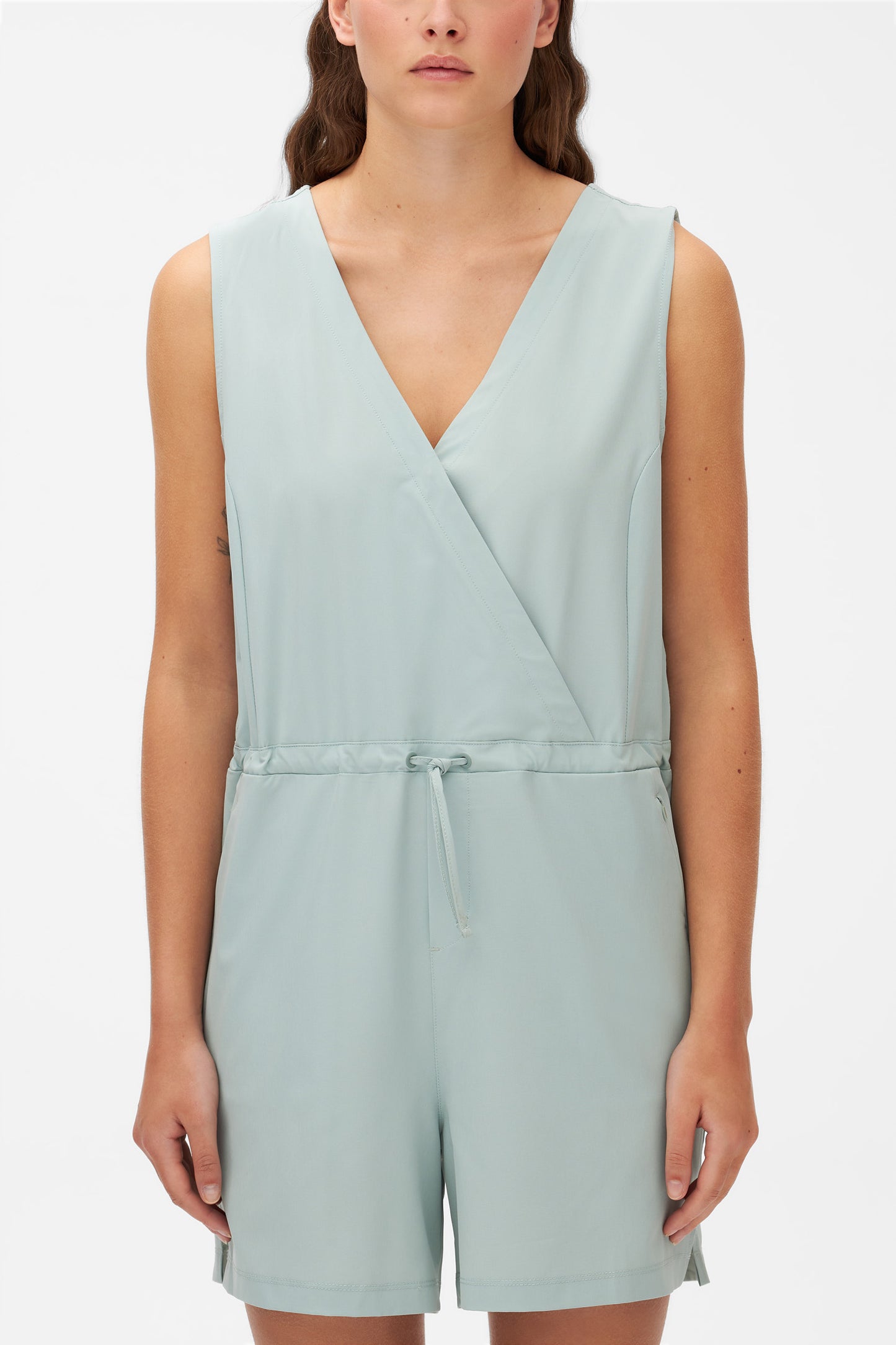 Combi-short extensible antifroissement - Femme && VERT