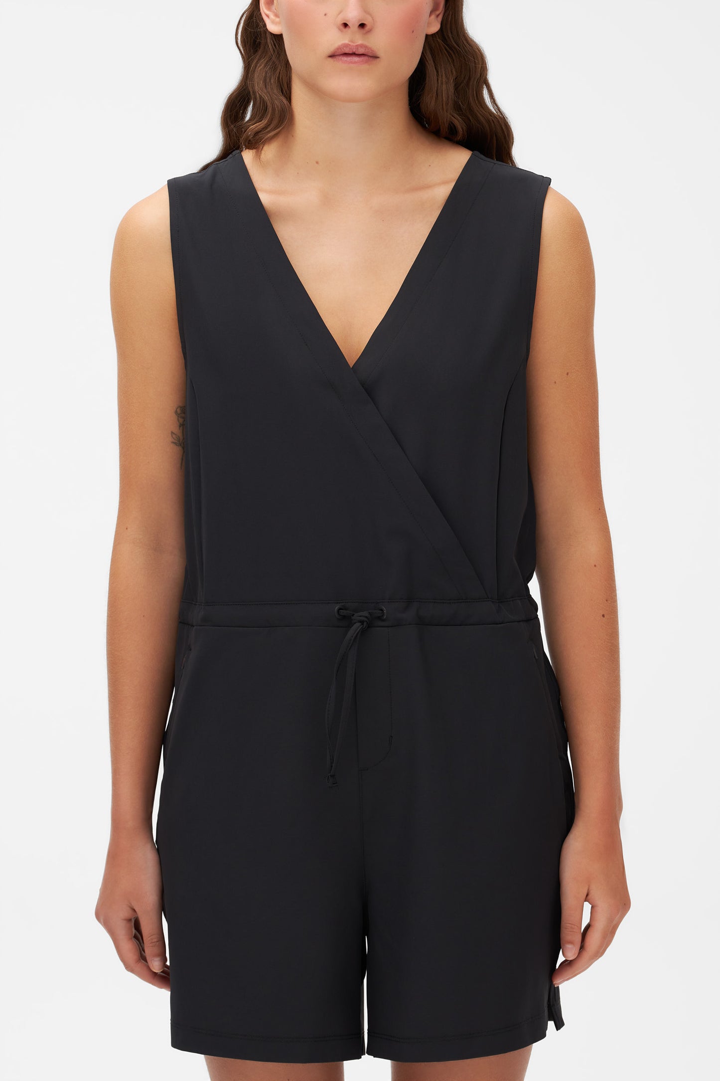 Combi-short extensible antifroissement - Femme && GRIS FONCE