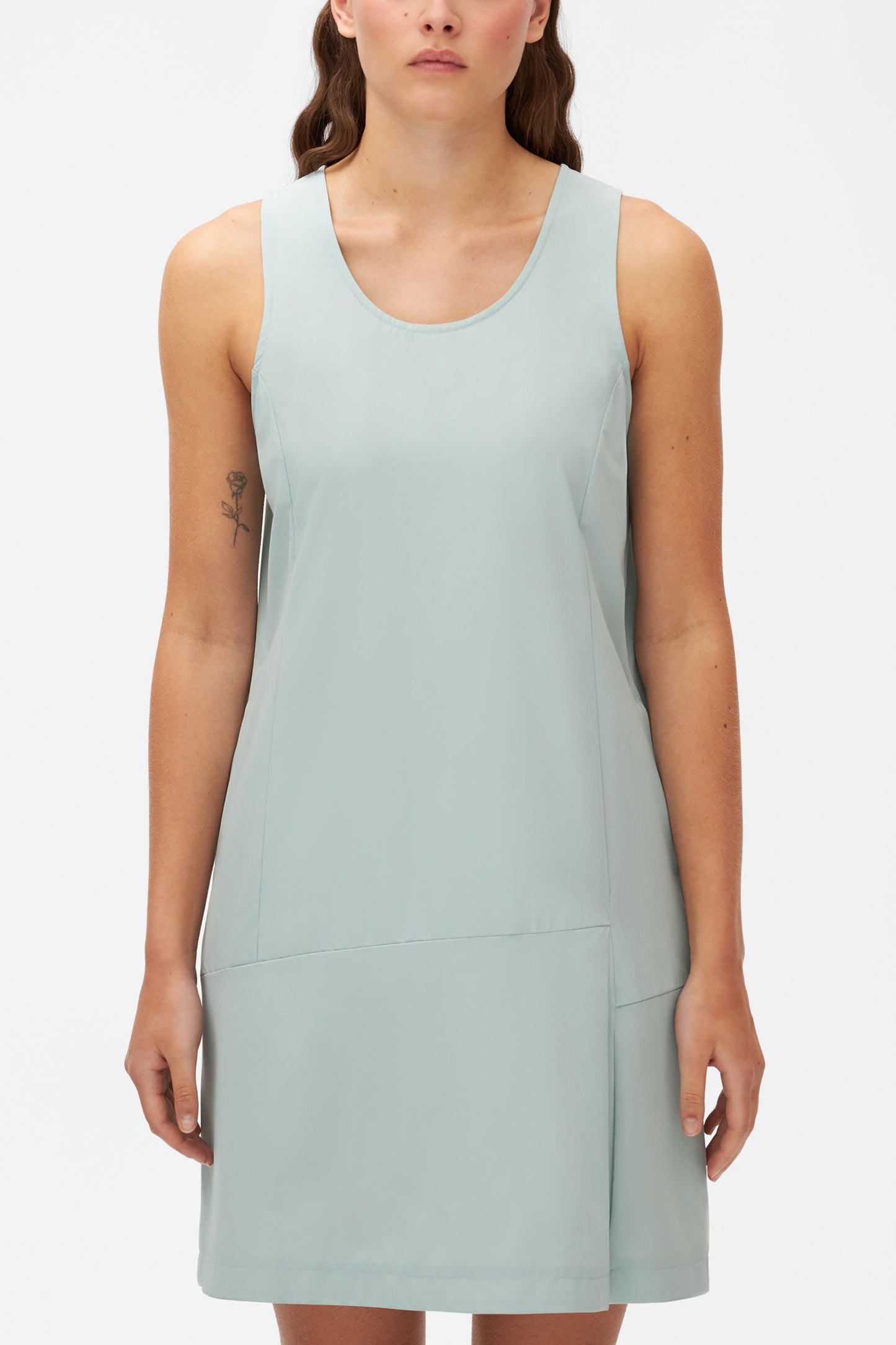 Robe sans manches antifroissement - Femme && VERT