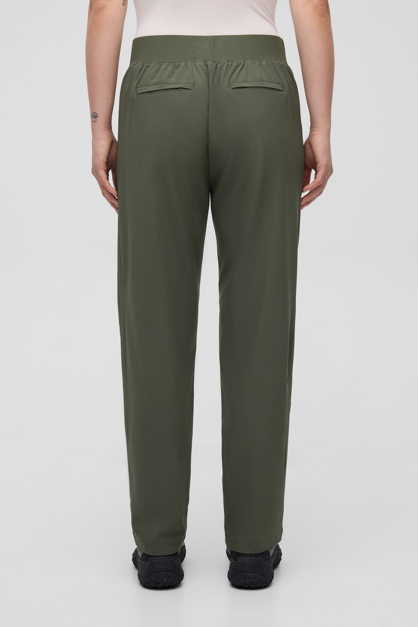 Pantalon extensible antifroissement - Femme && VERT