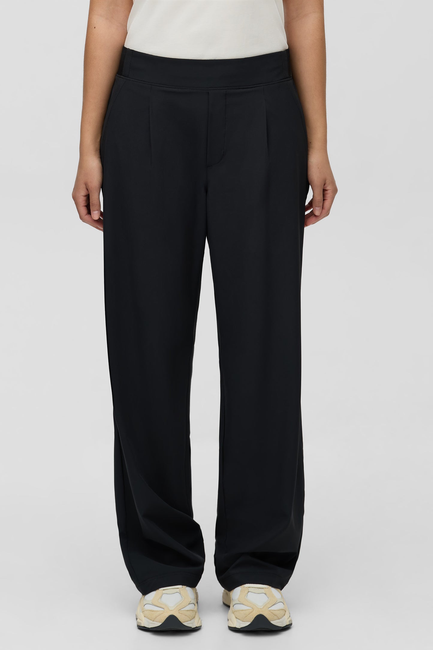Pantalon extensible antifroissement - Femme && GRIS FONCE