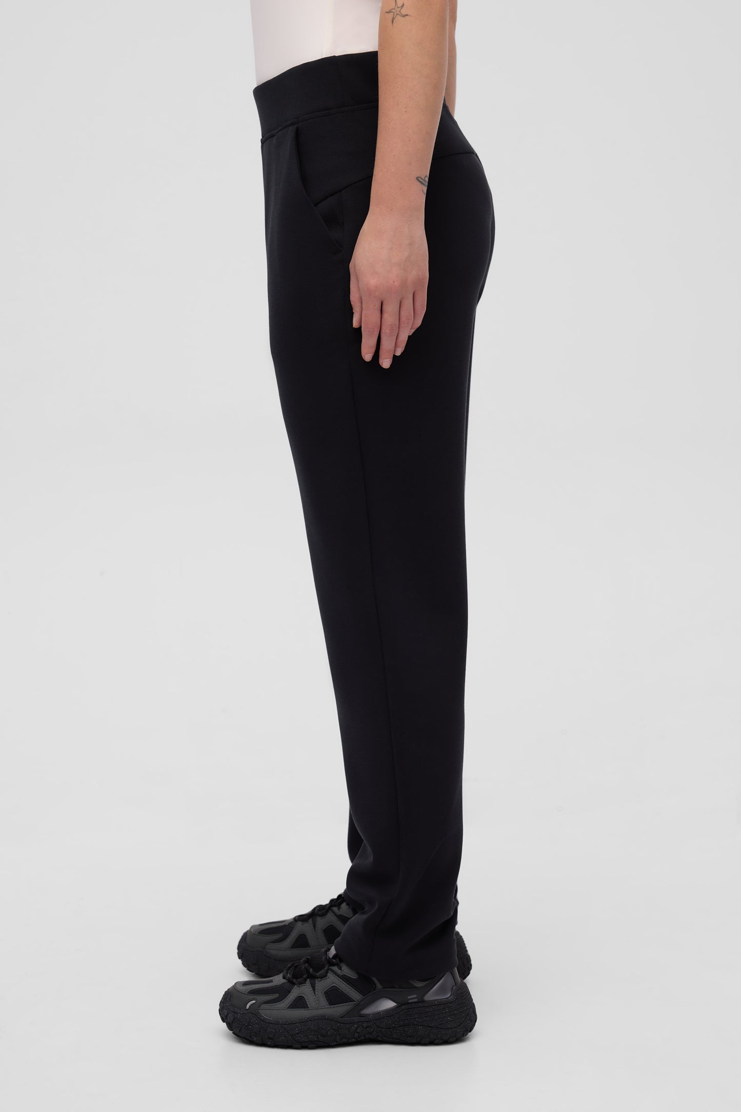 Pantalon jogger en lyocell - Femme && GRIS FONCE