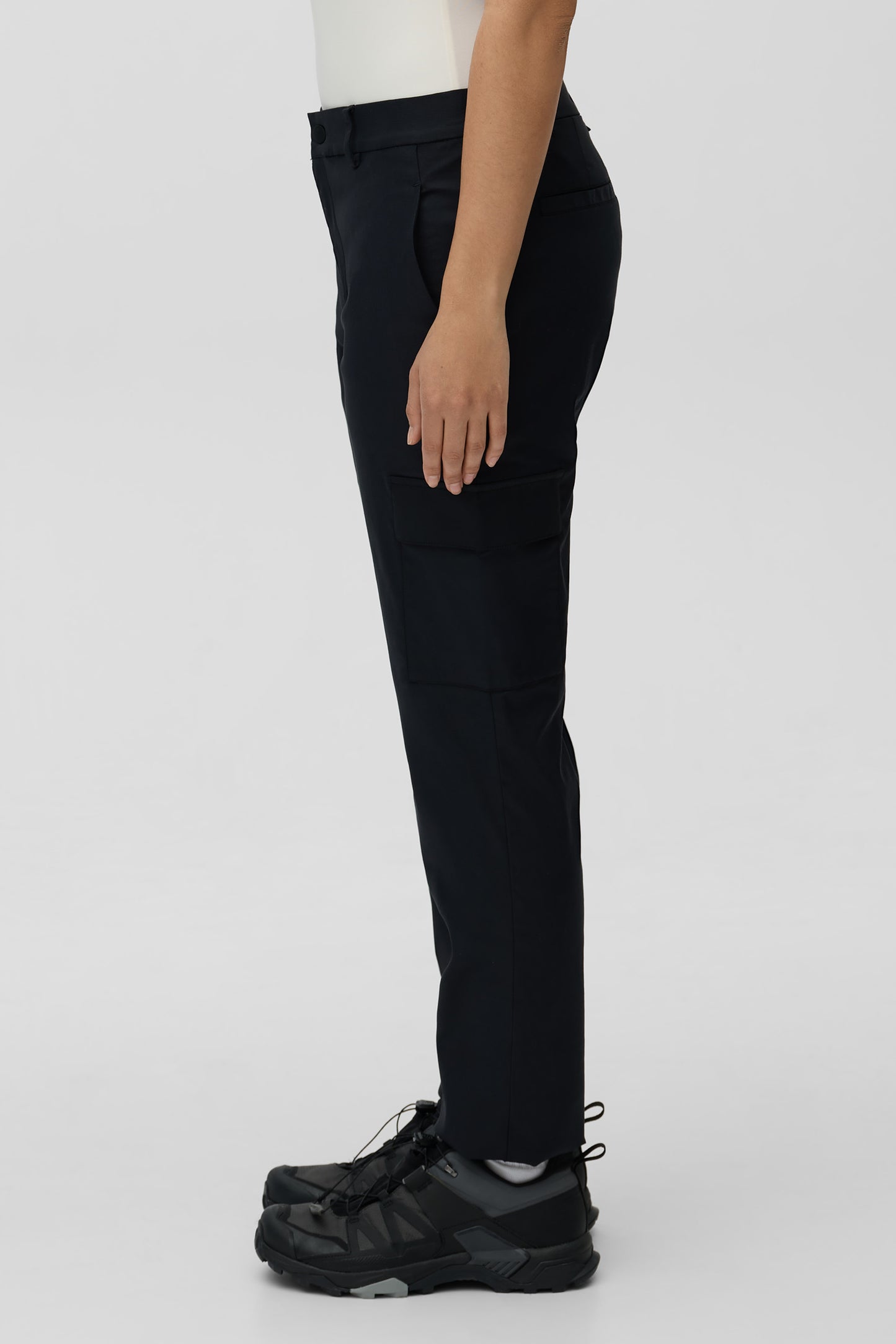 Pantalon cargo polyvalent à séchage rapide - Femme && GRIS FONCE