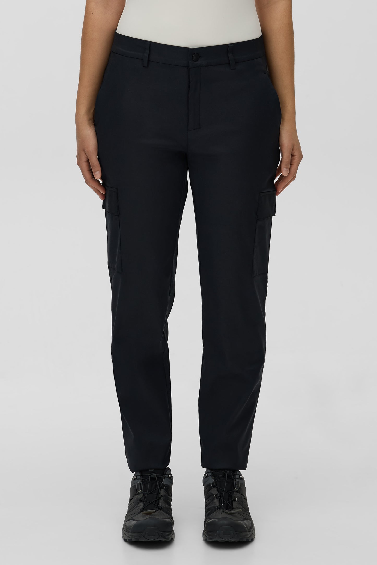 Pantalon cargo polyvalent à séchage rapide - Femme && GRIS FONCE