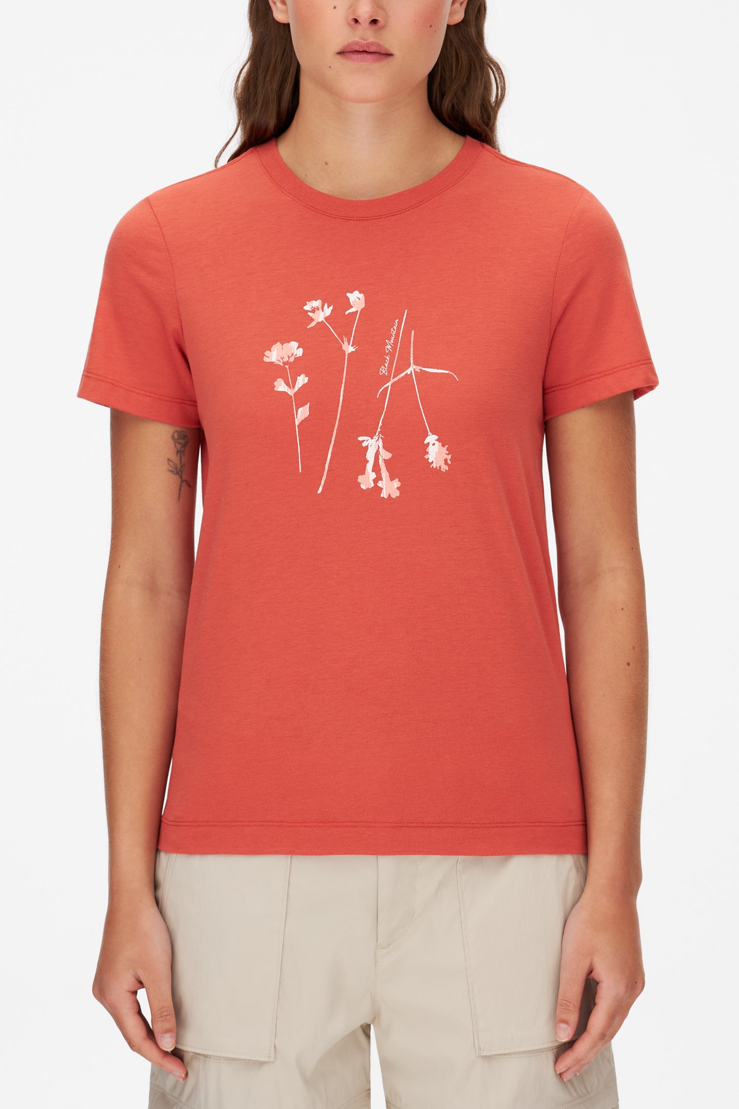 T-shirt d'entraînement avec impression - Femme && ORANGE