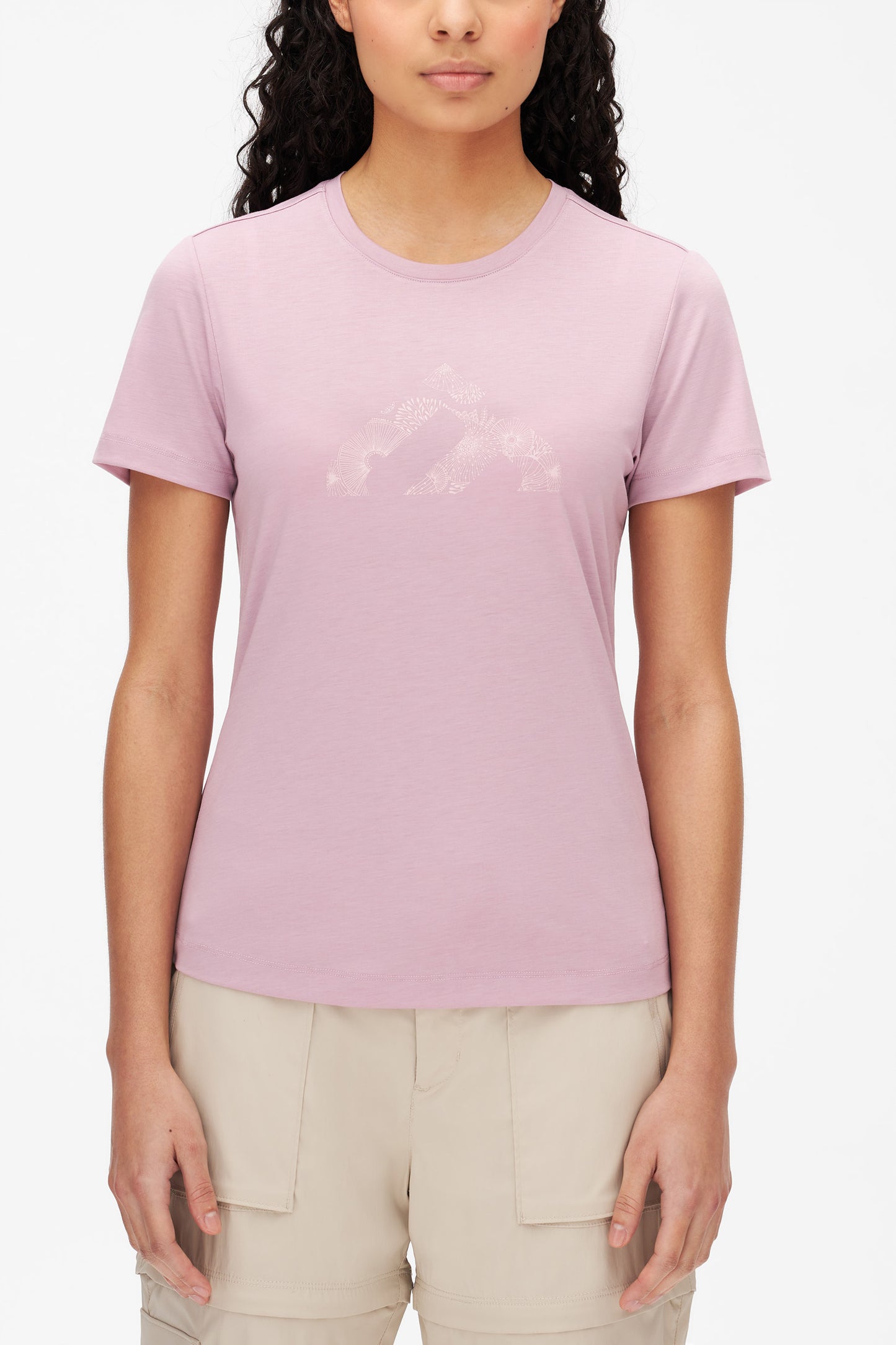 T-shirt actif avec impression - Femme && ROSE