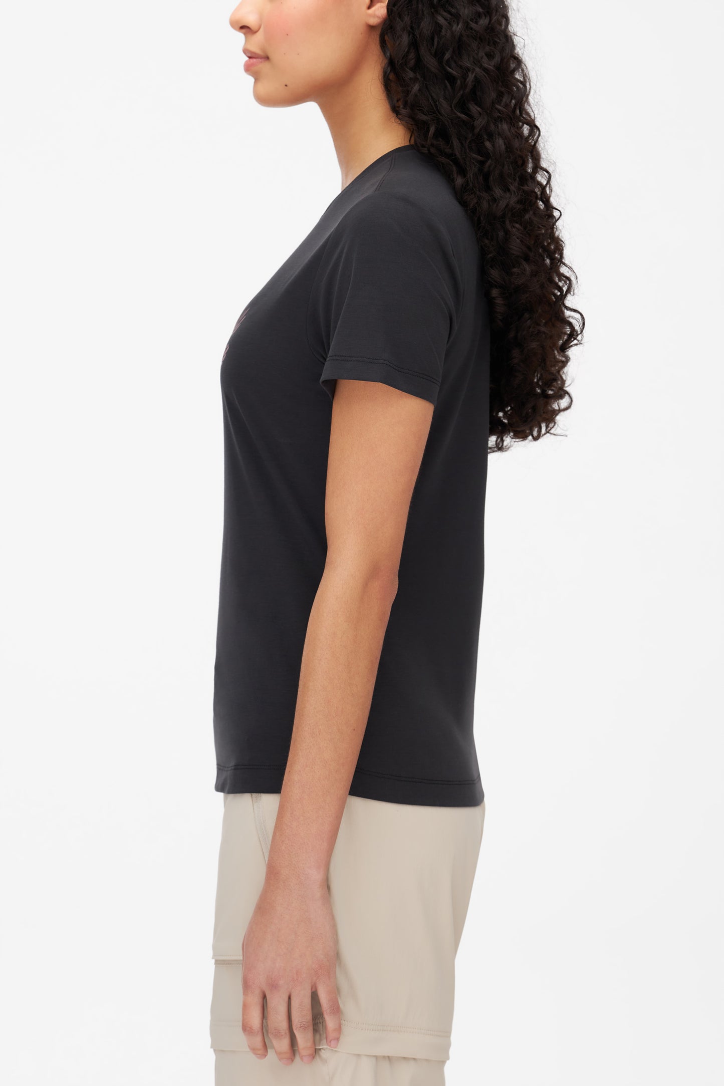 T-shirt actif avec impression - Femme && GRIS FONCE